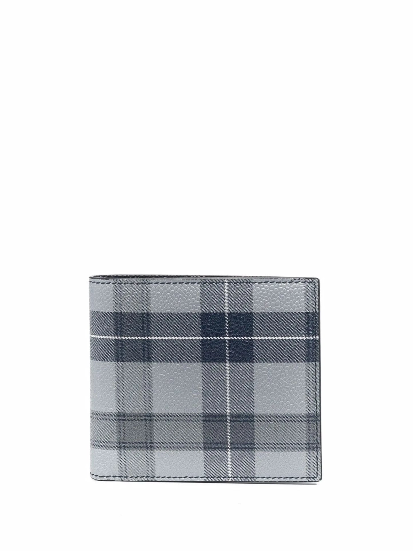 tartan check print wallet