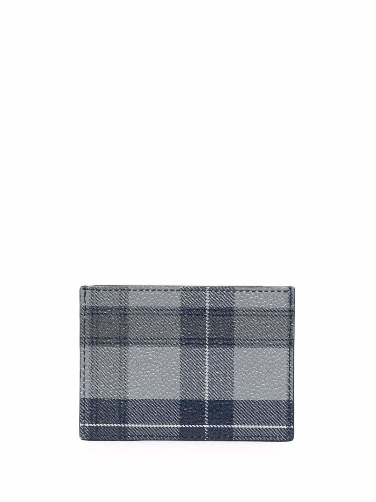 tartan-print cardholder