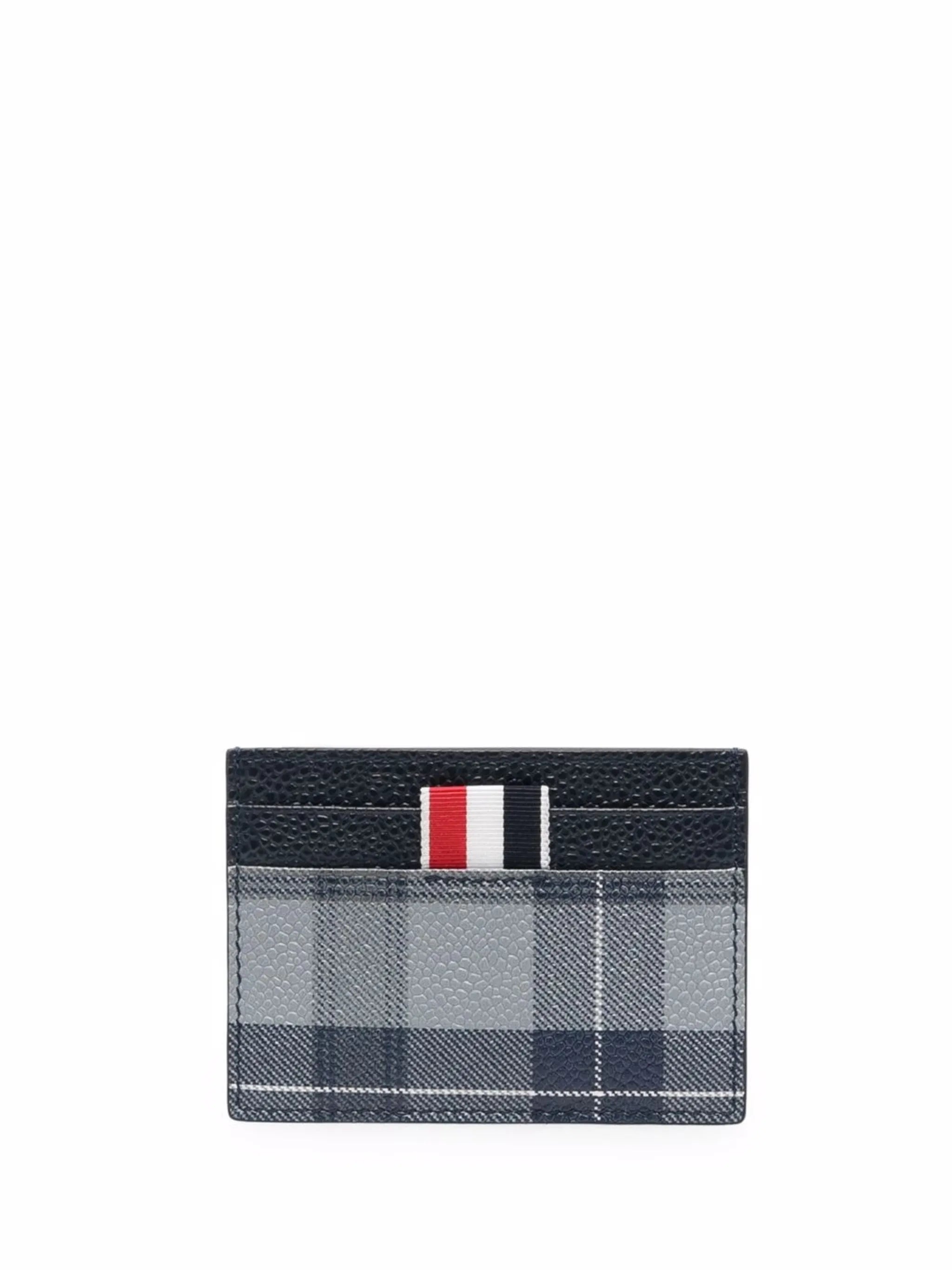 tartan-print cardholder