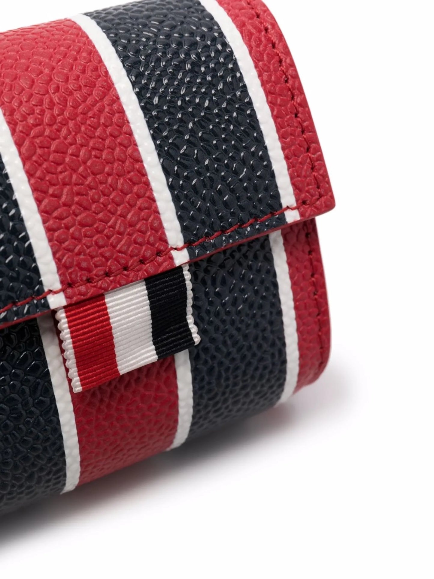 mini vertical-stripe pouch bag