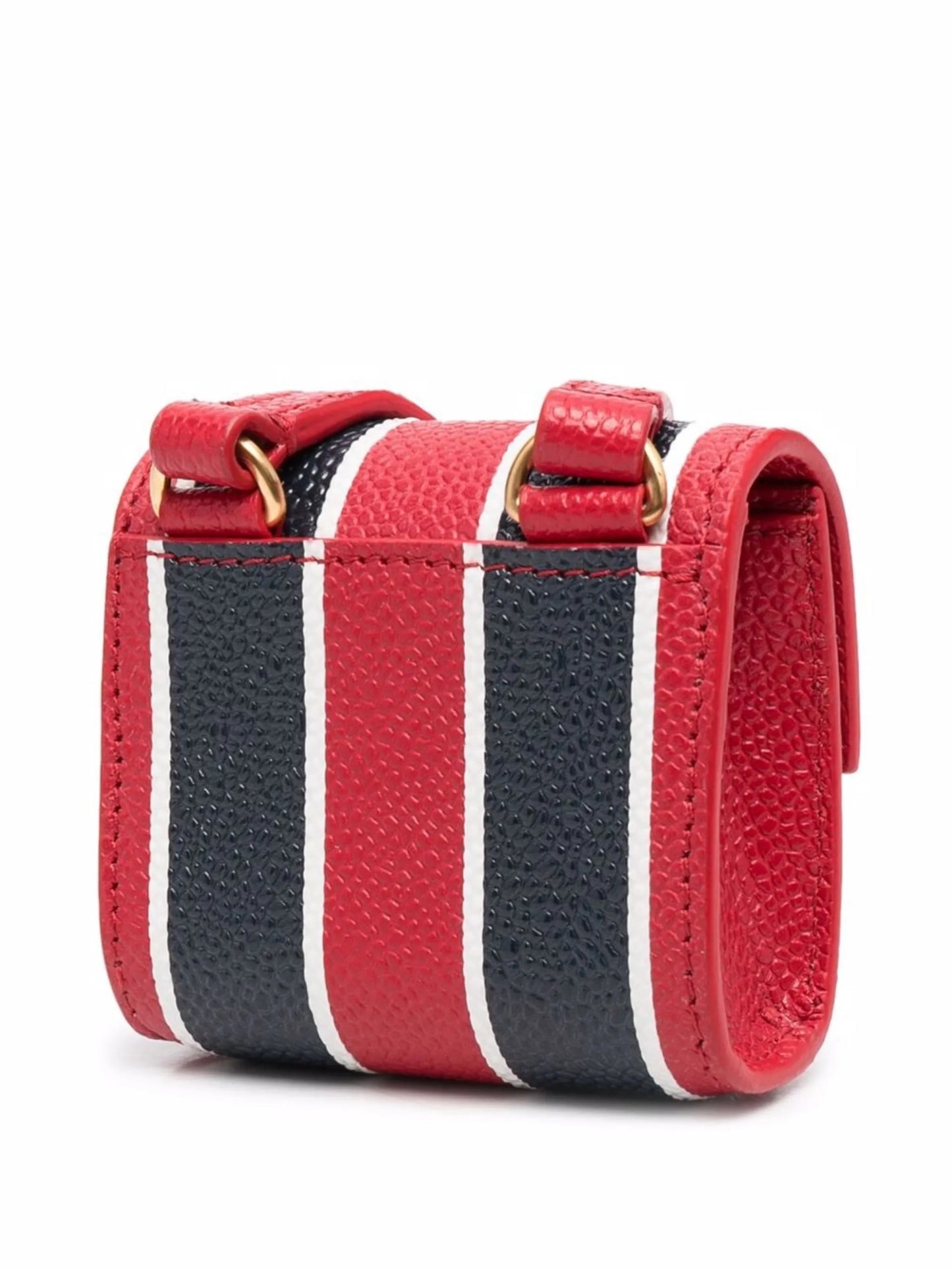 mini vertical-stripe pouch bag