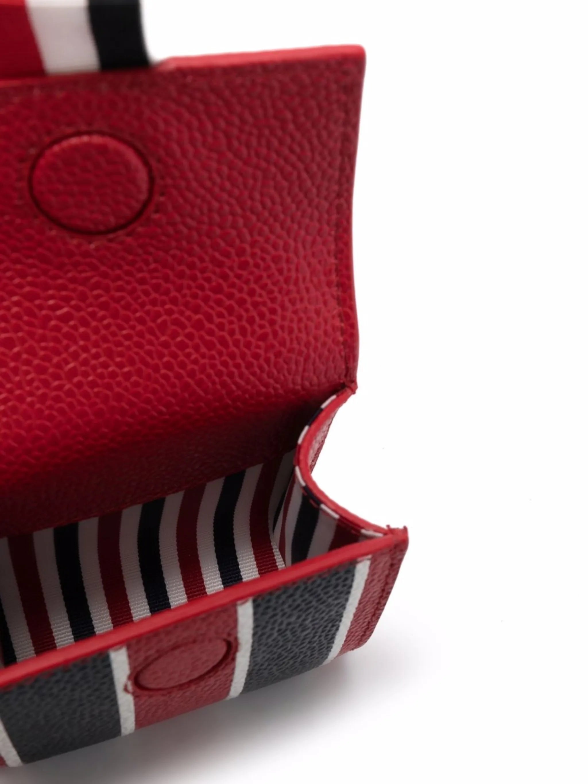 mini vertical-stripe pouch bag