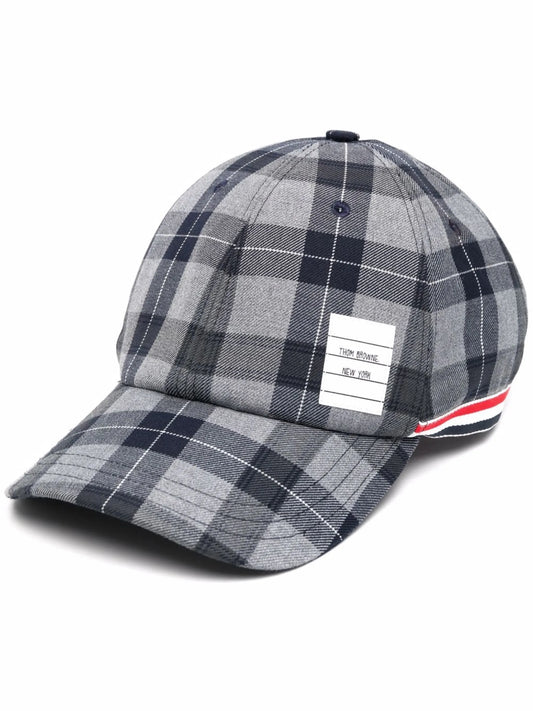 check pattern cap