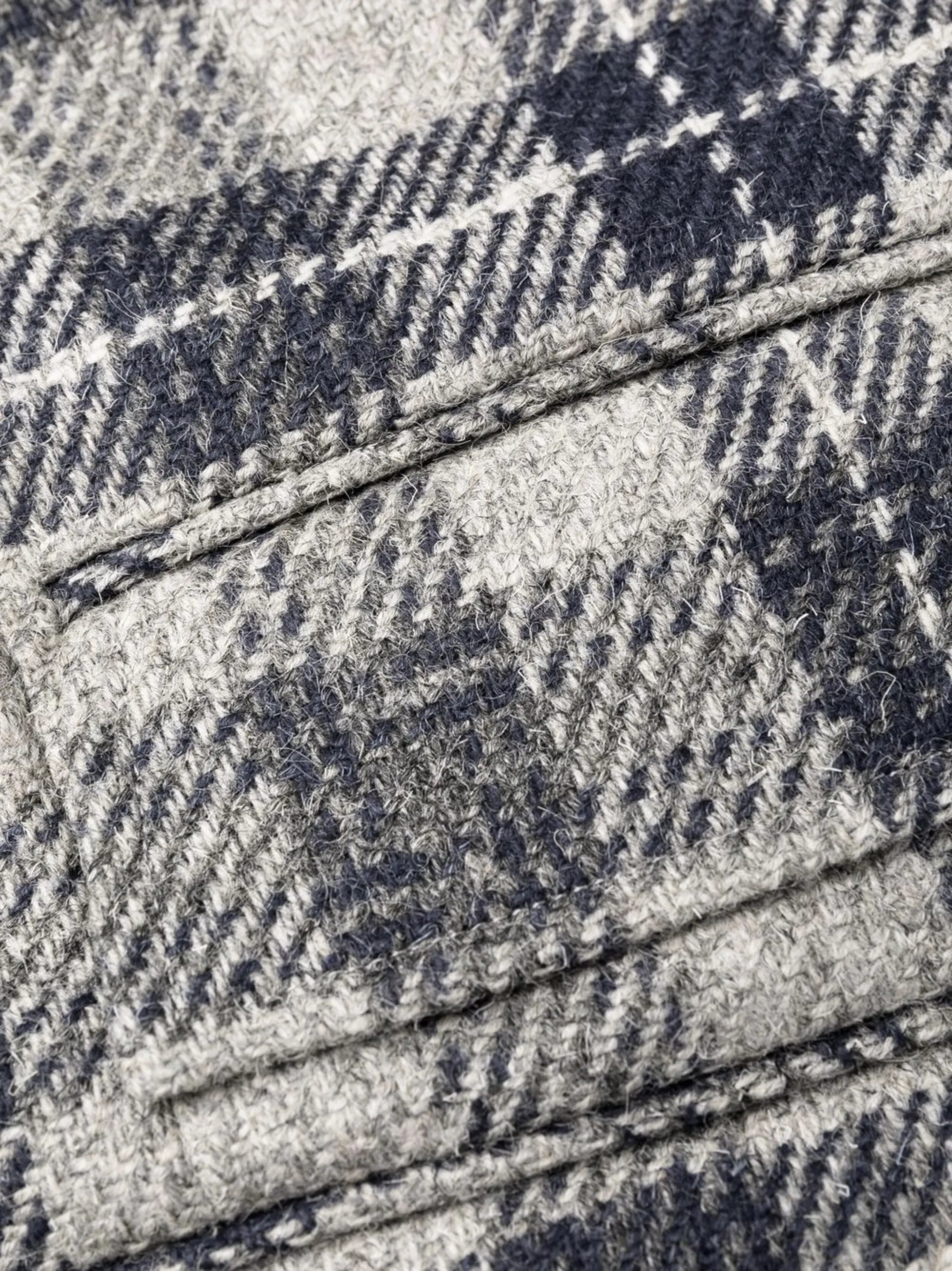 tartan check pattern overcoat
