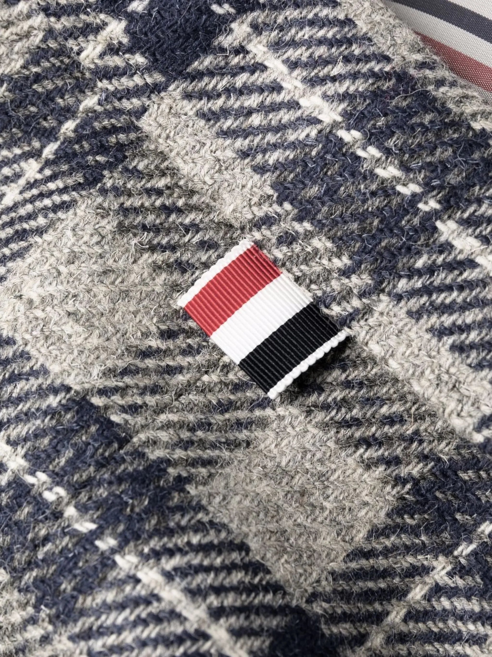 tartan check pattern overcoat