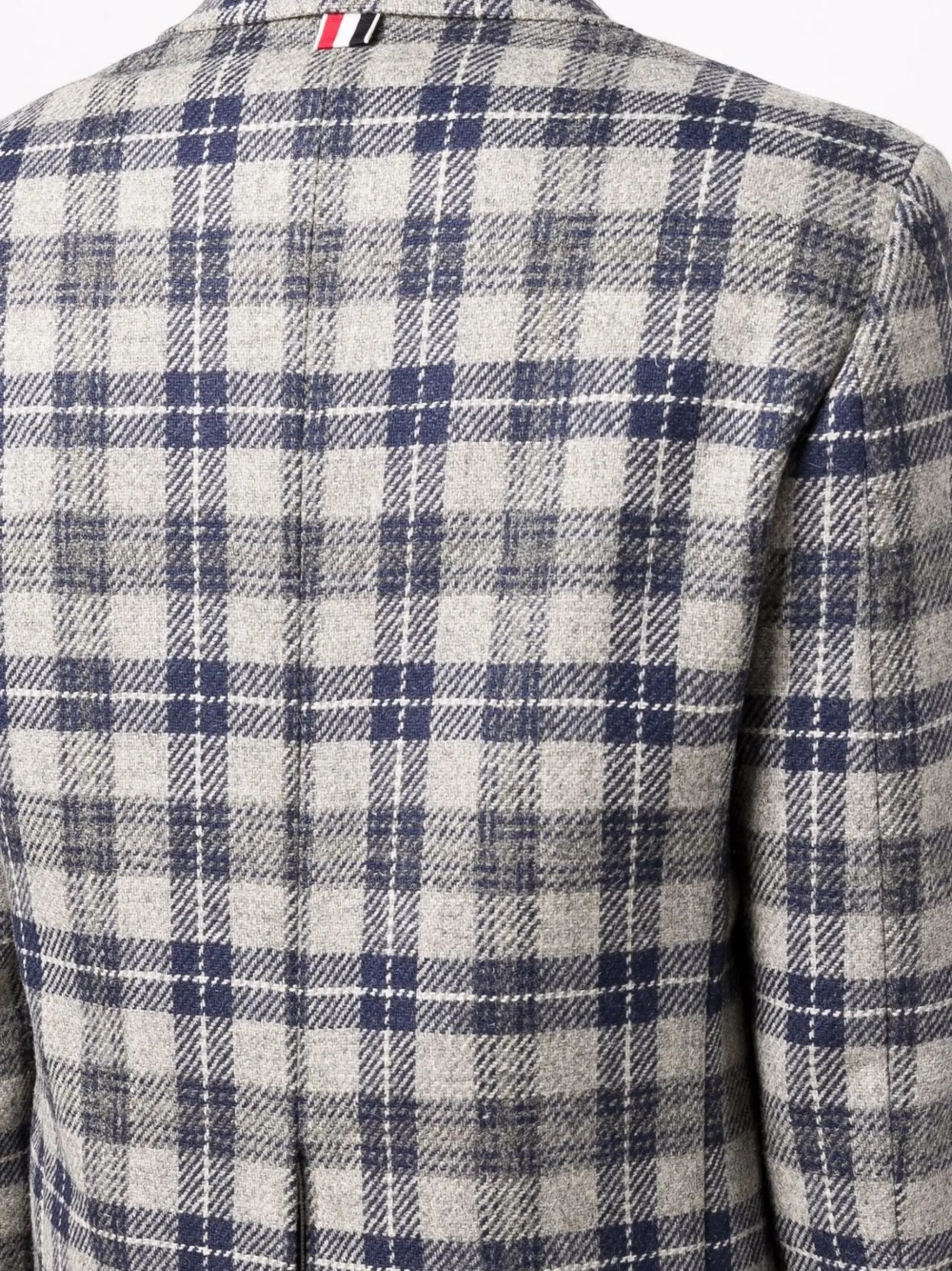 tartan check pattern overcoat