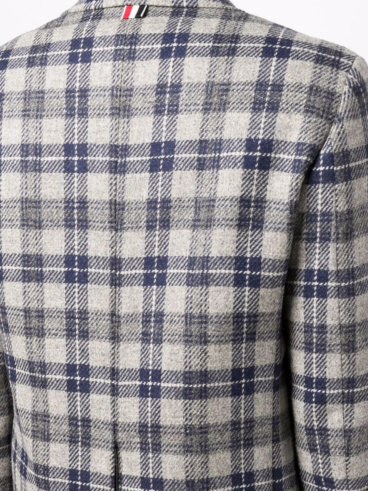 tartan check pattern overcoat