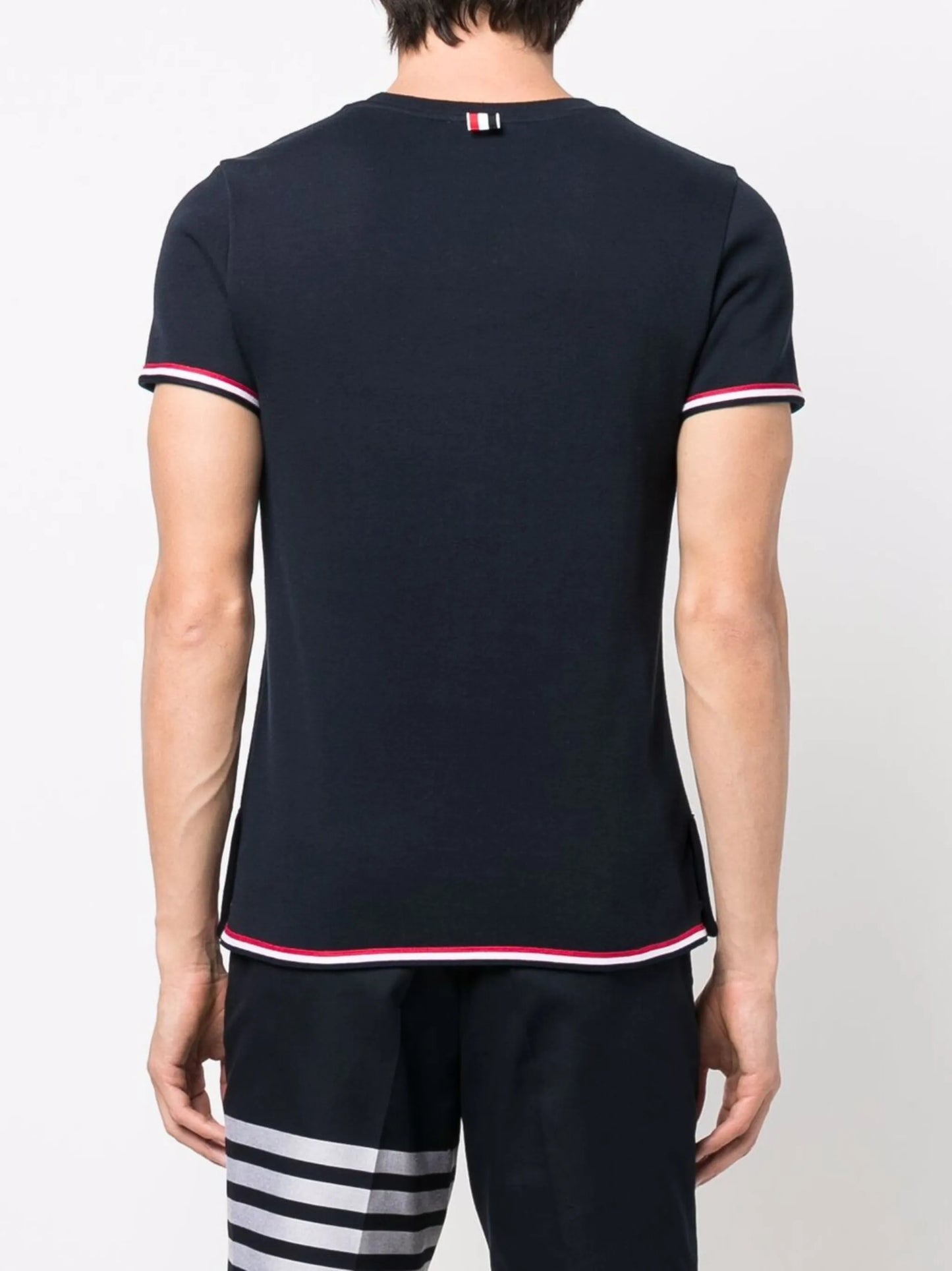 contrast-trim short-sleeve T-shirt