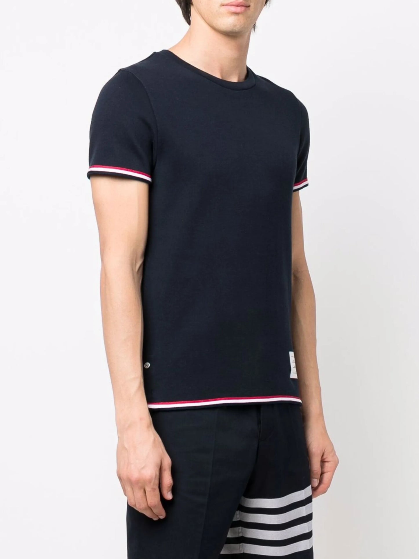 contrast-trim short-sleeve T-shirt