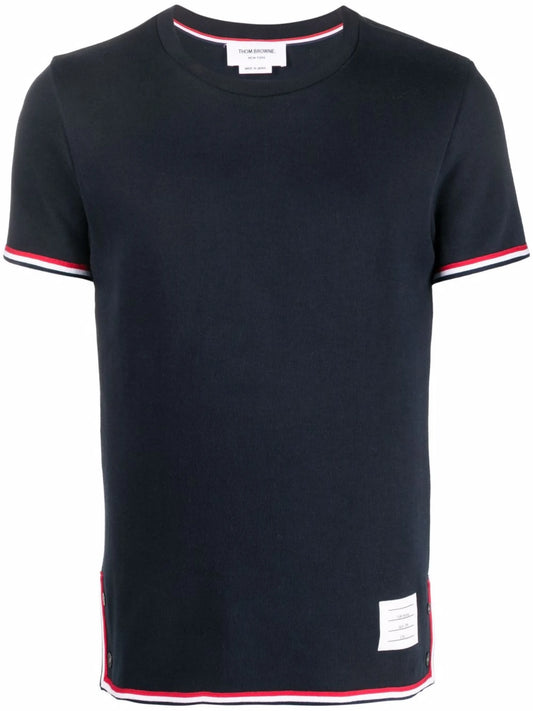 contrast-trim short-sleeve T-shirt