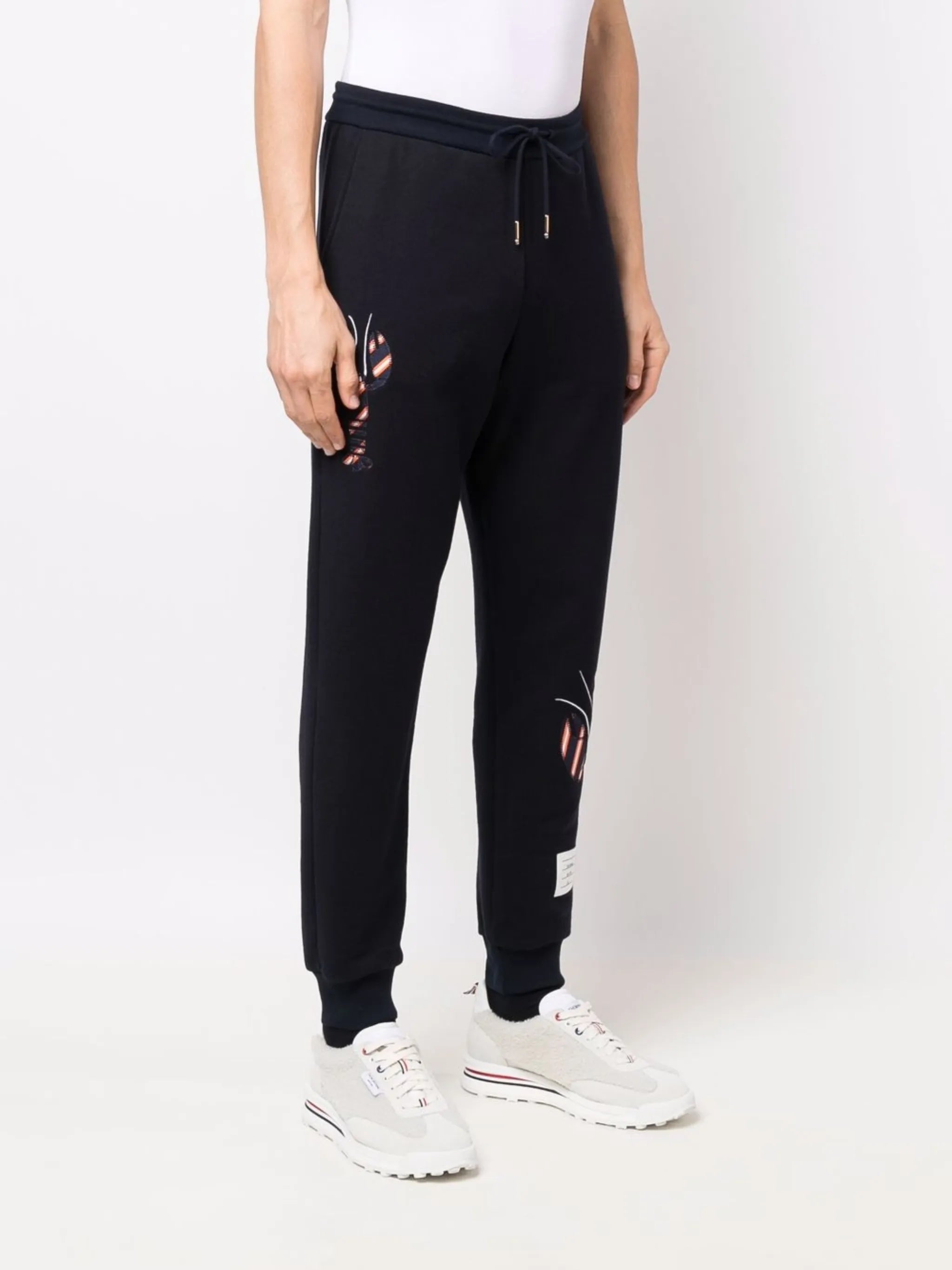 lobster-applique track pants