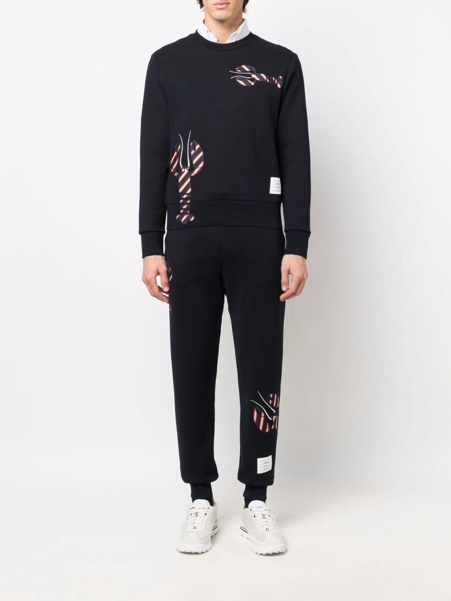lobster-applique track pants