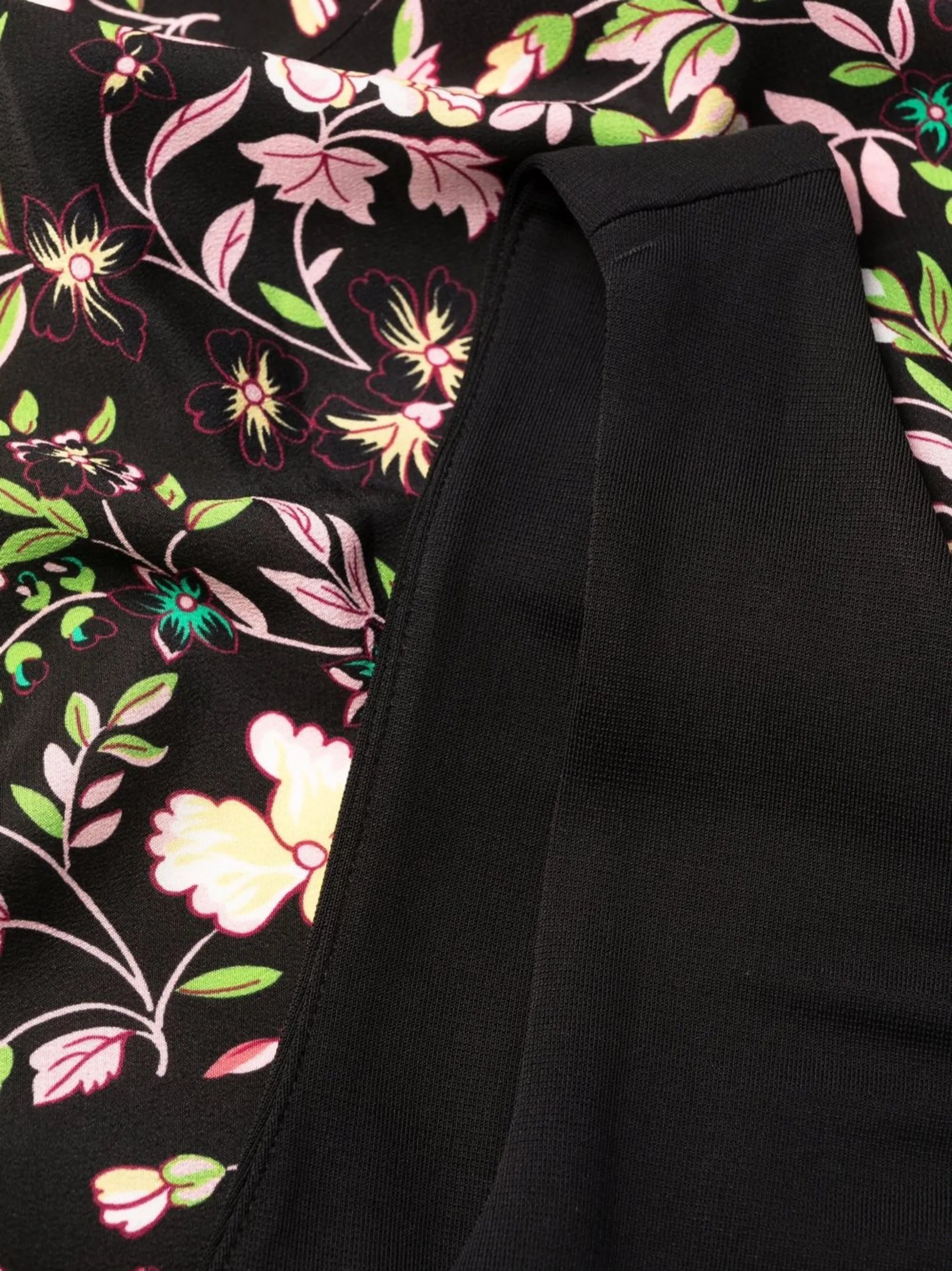 one-shoulder floral-print midi dress