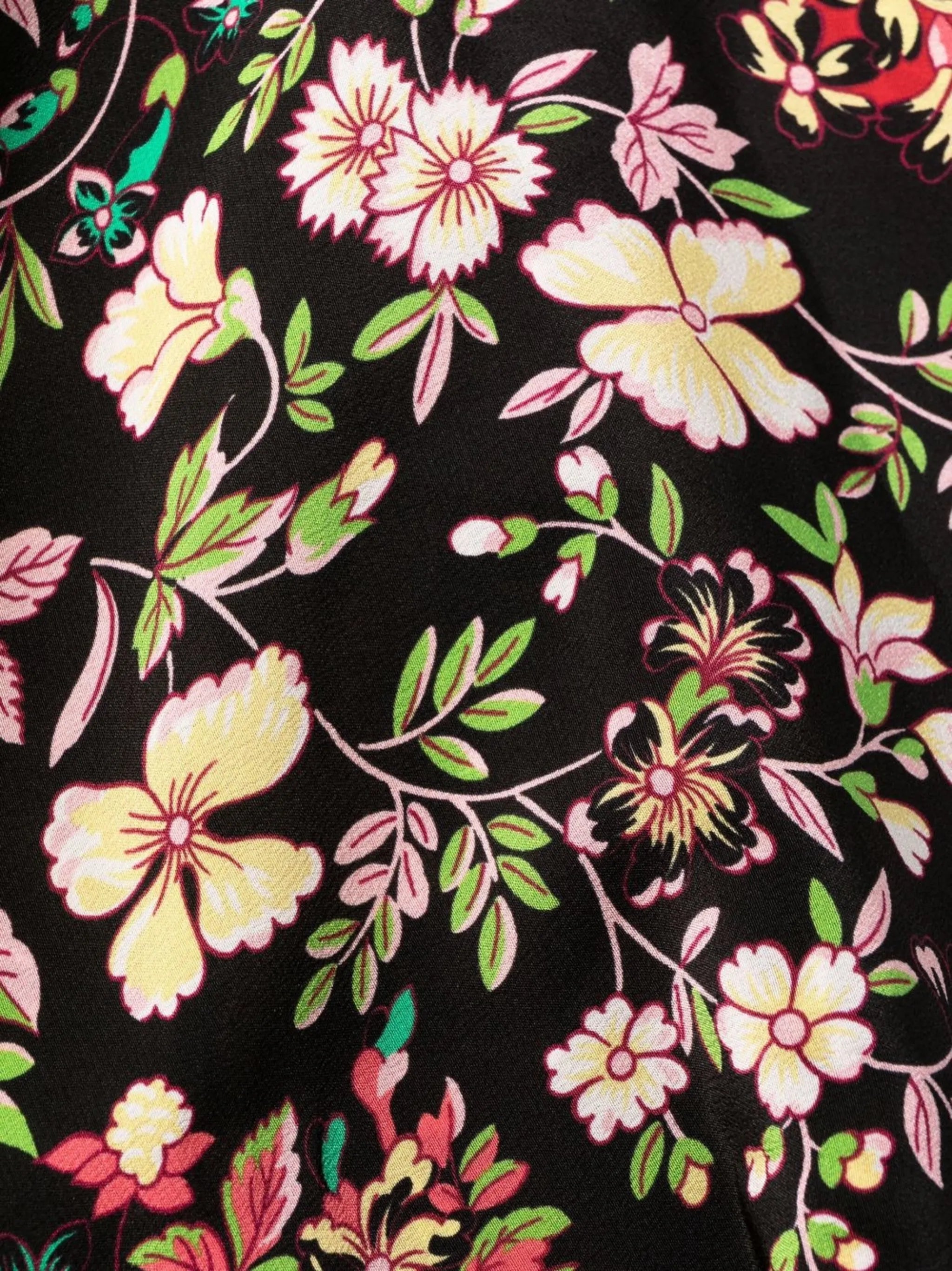 one-shoulder floral-print midi dress