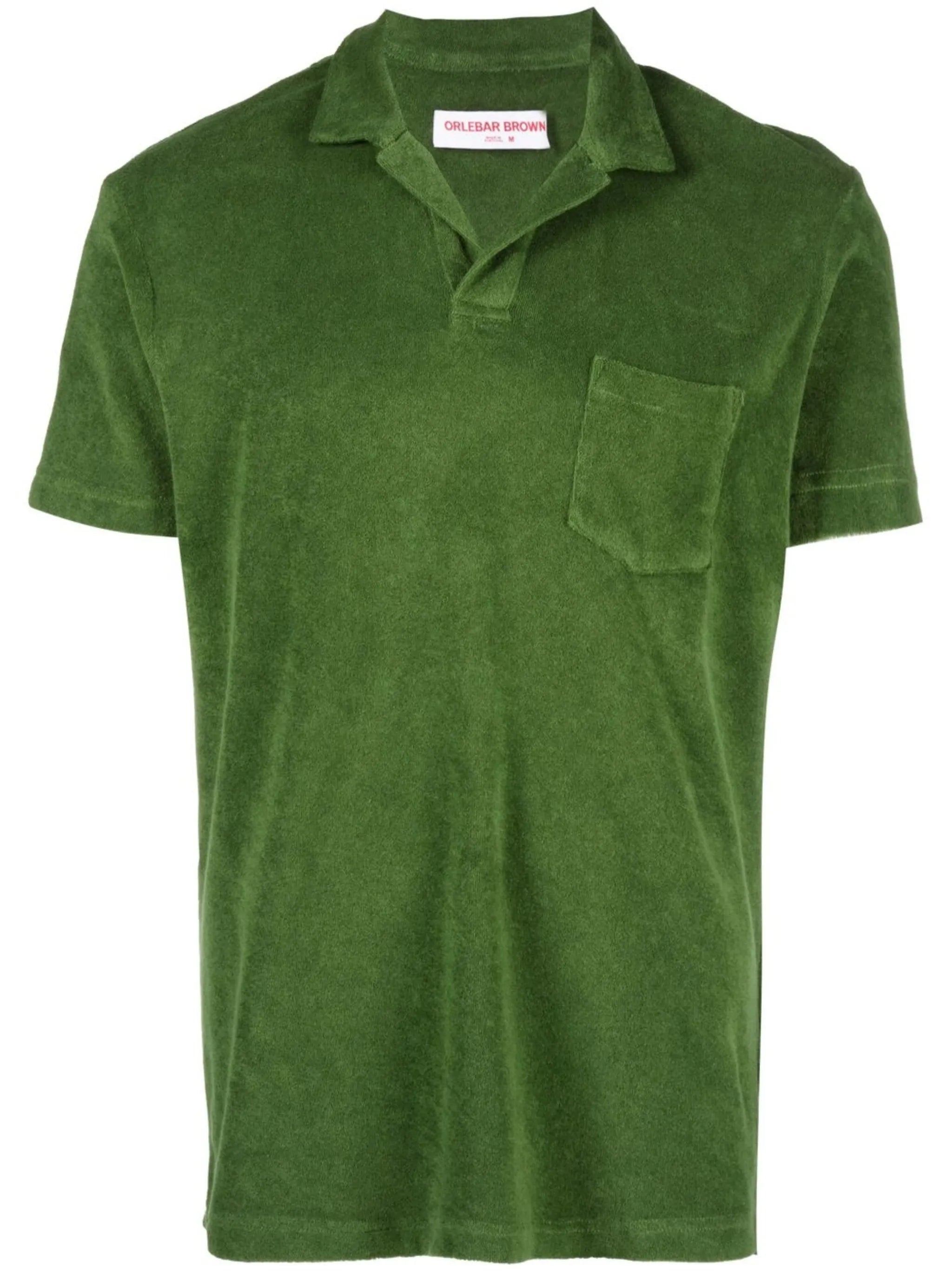 terry short-sleeve polo shirt