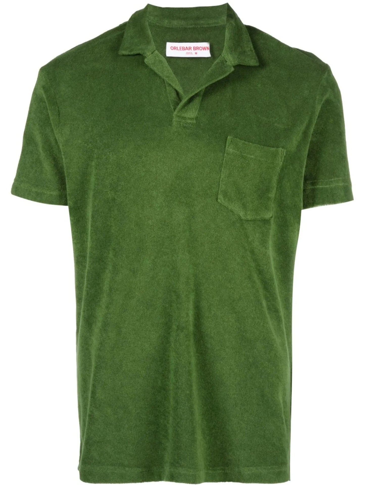 terry short-sleeve polo shirt
