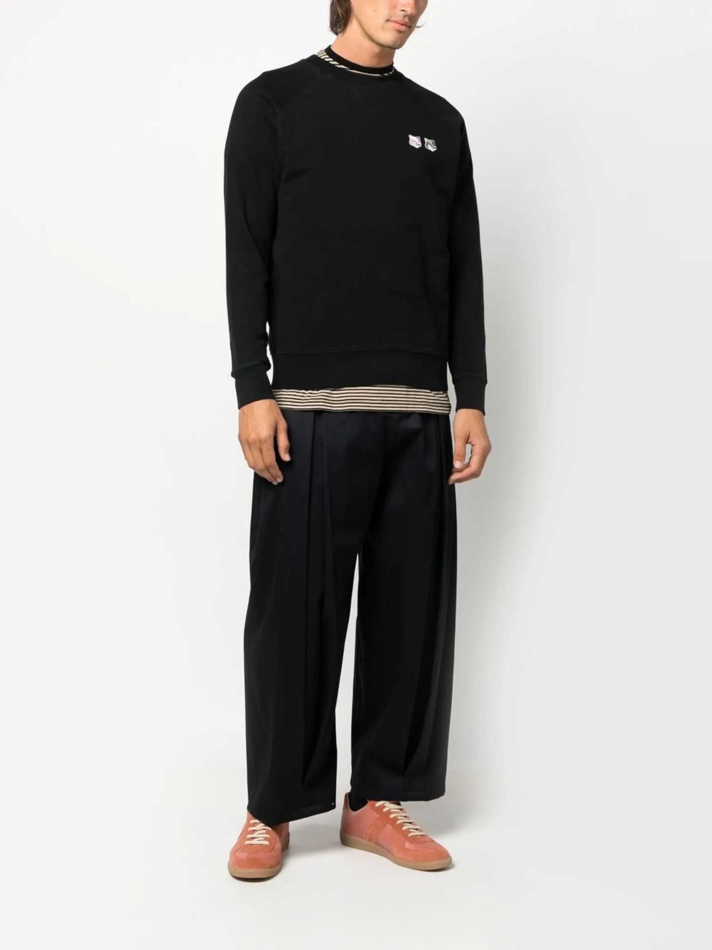 fox-patches sweatshirt