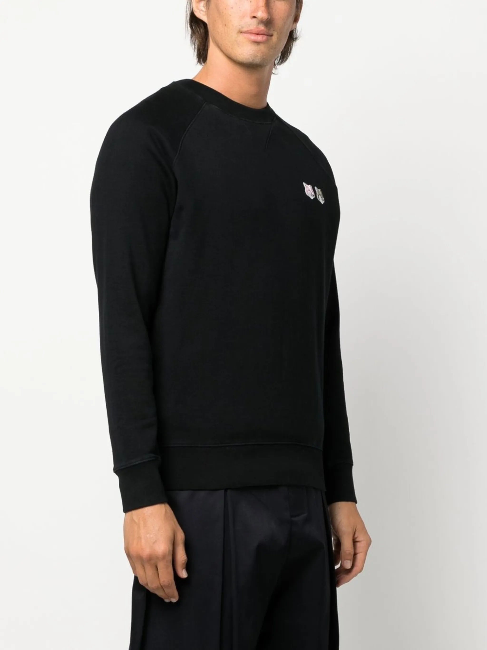 fox-patches sweatshirt