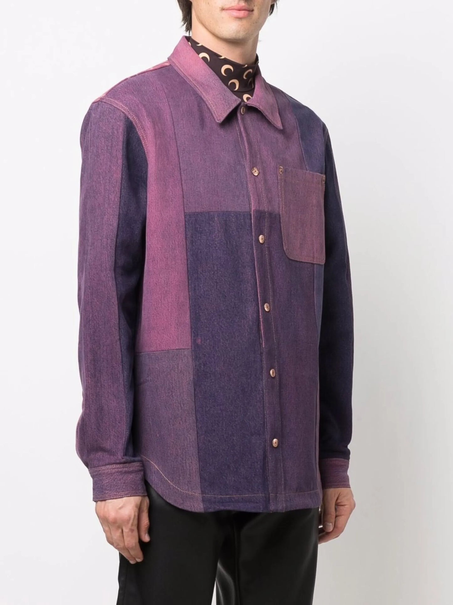 patchwork crescent moon shirt