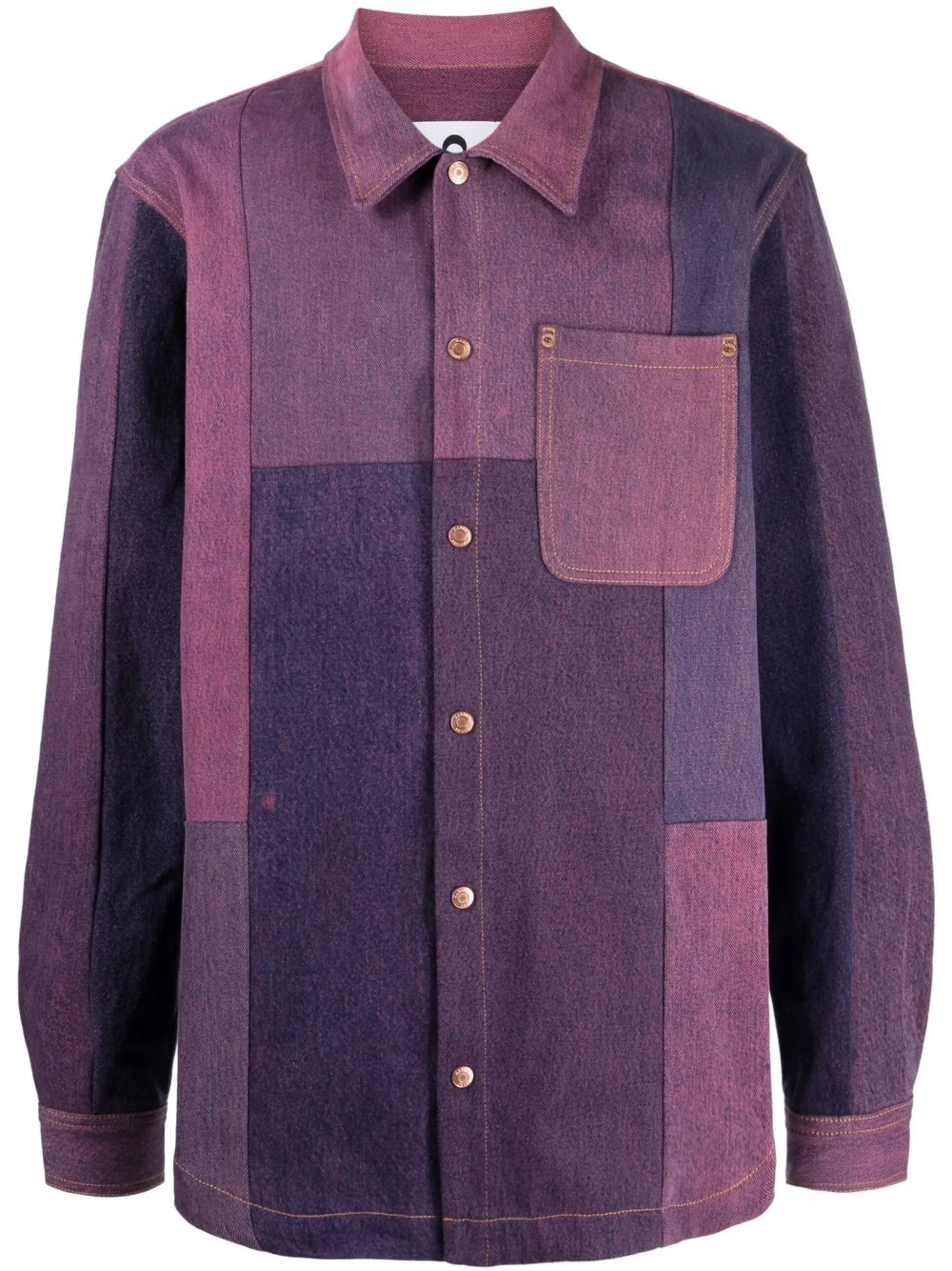 patchwork crescent moon shirt
