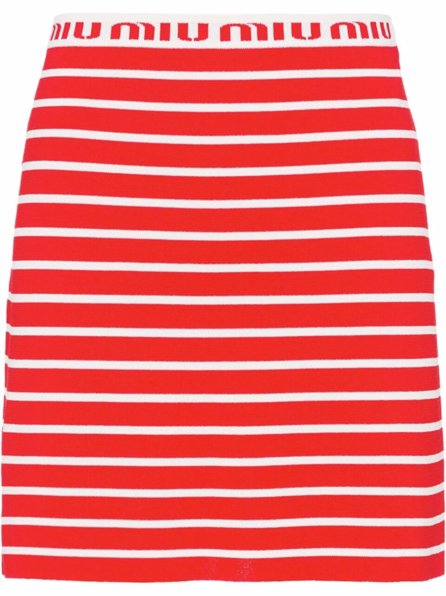 striped-viscose mini-skirt