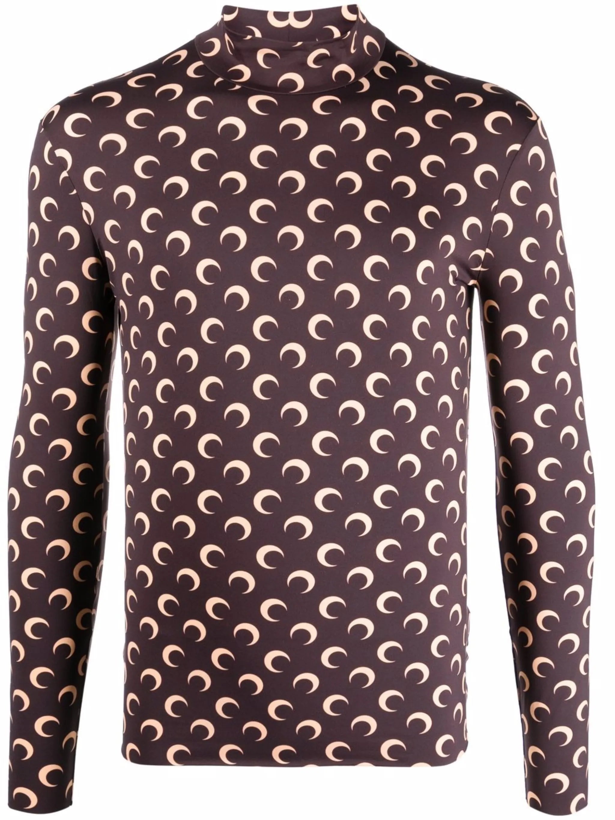 crescent moon-print T-shirt