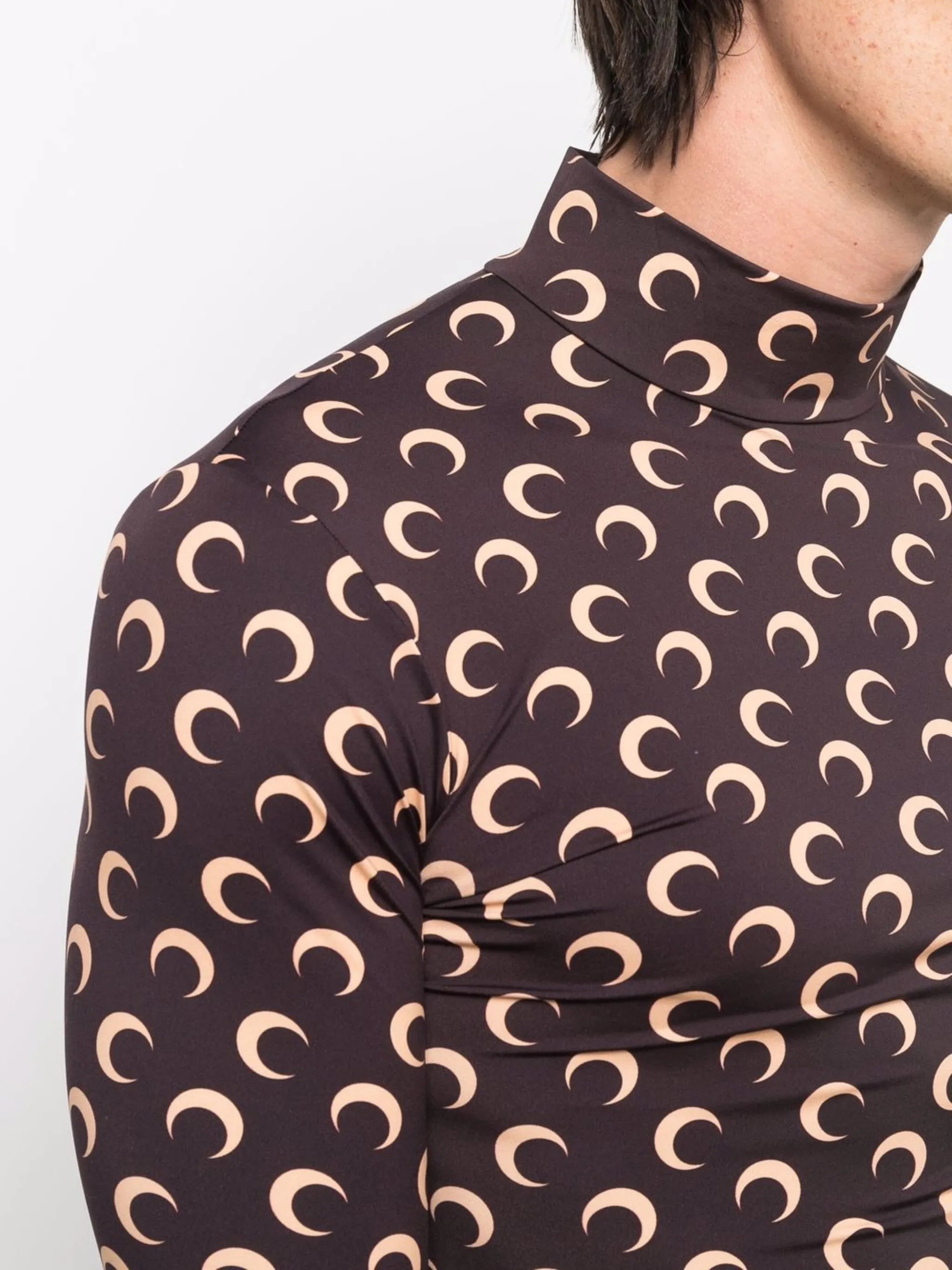 crescent moon-print T-shirt