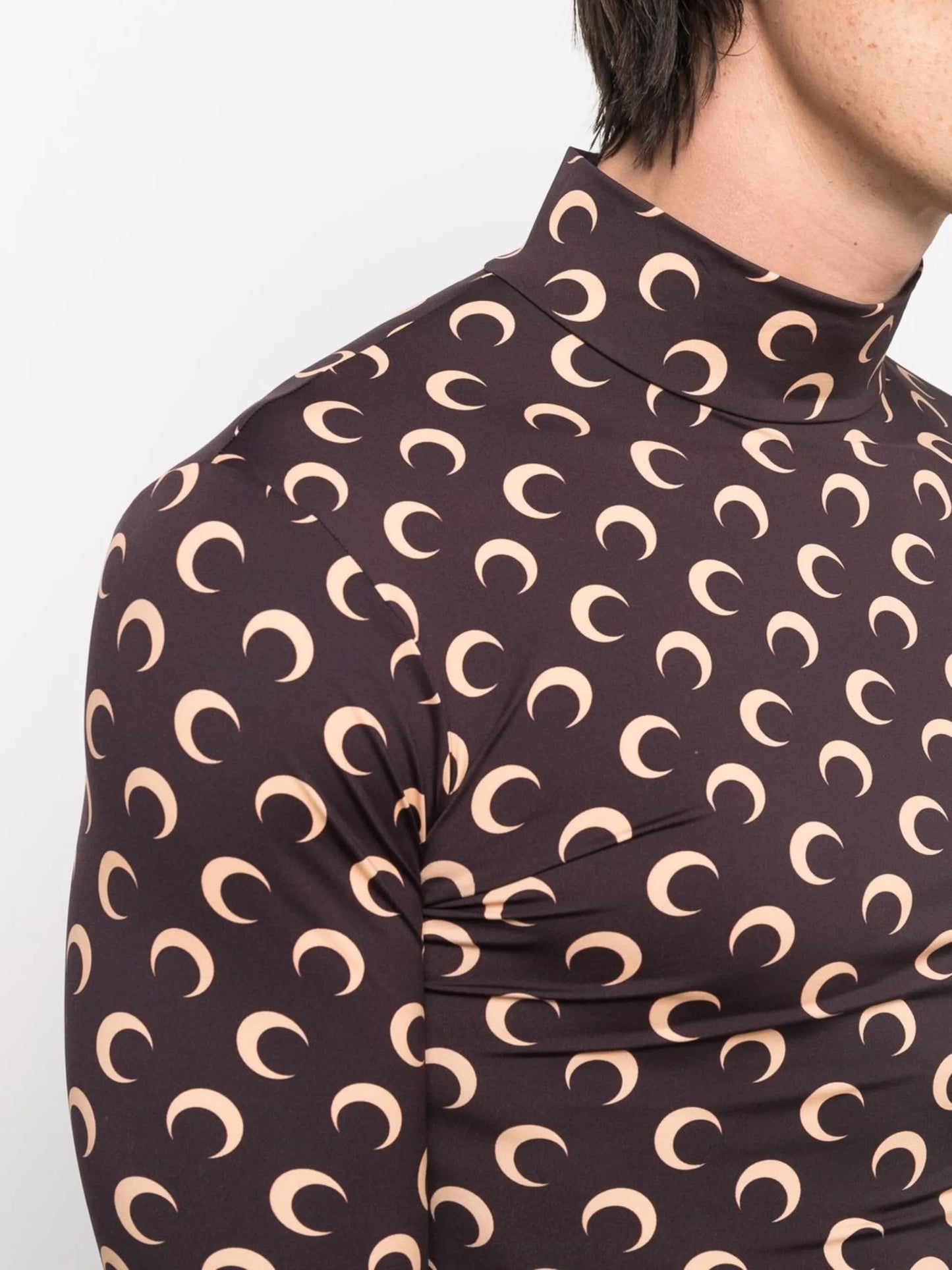 crescent moon-print T-shirt