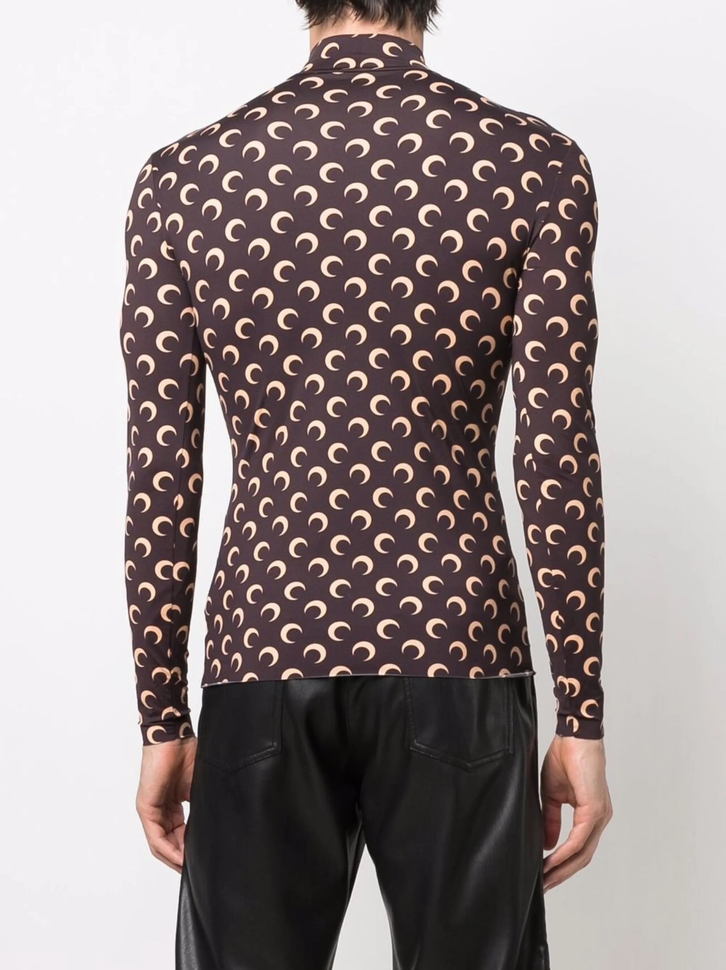 crescent moon-print T-shirt