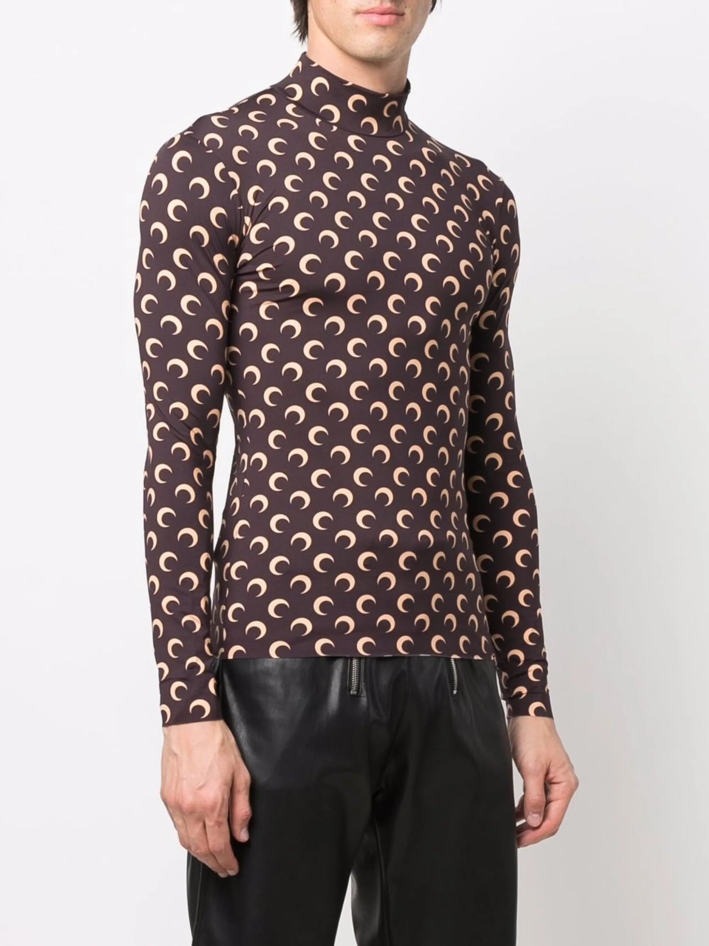 crescent moon-print T-shirt