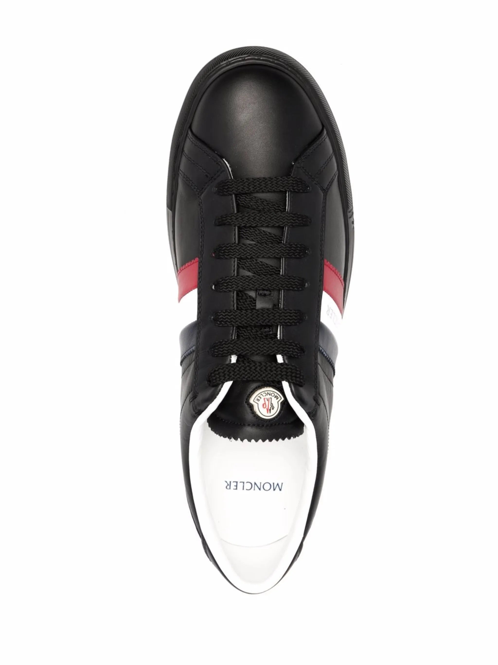 logo-print leather sneakers