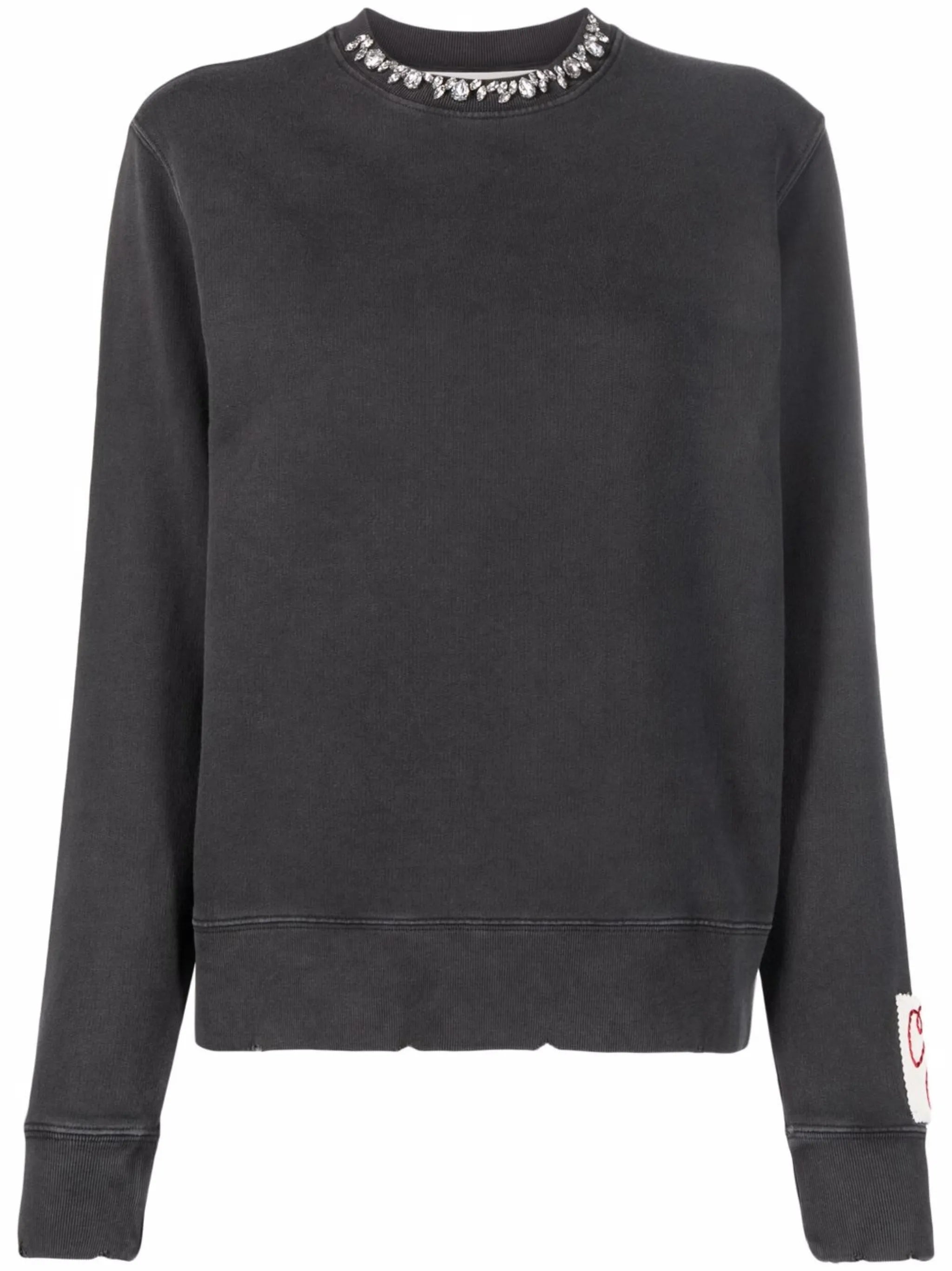 crystal-embellished crew neck sweatshirt
