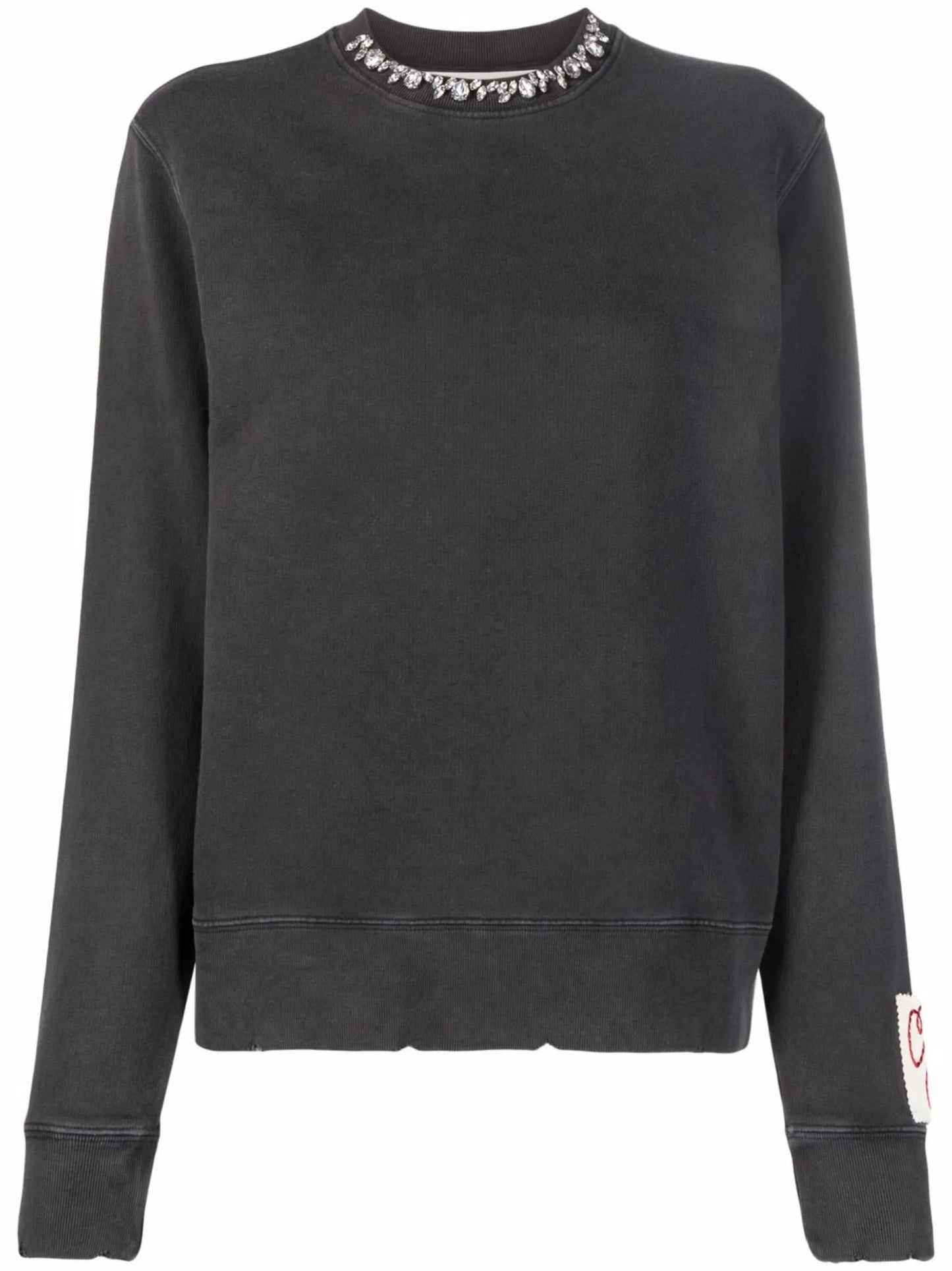 crystal-embellished crew neck sweatshirt