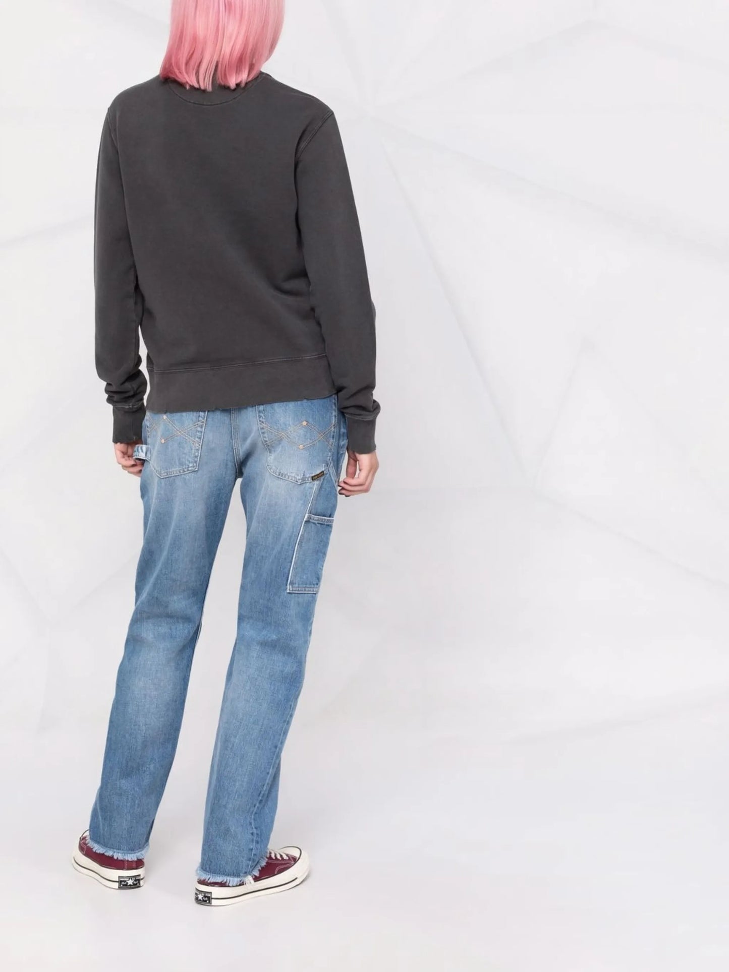 crystal-embellished crew neck sweatshirt