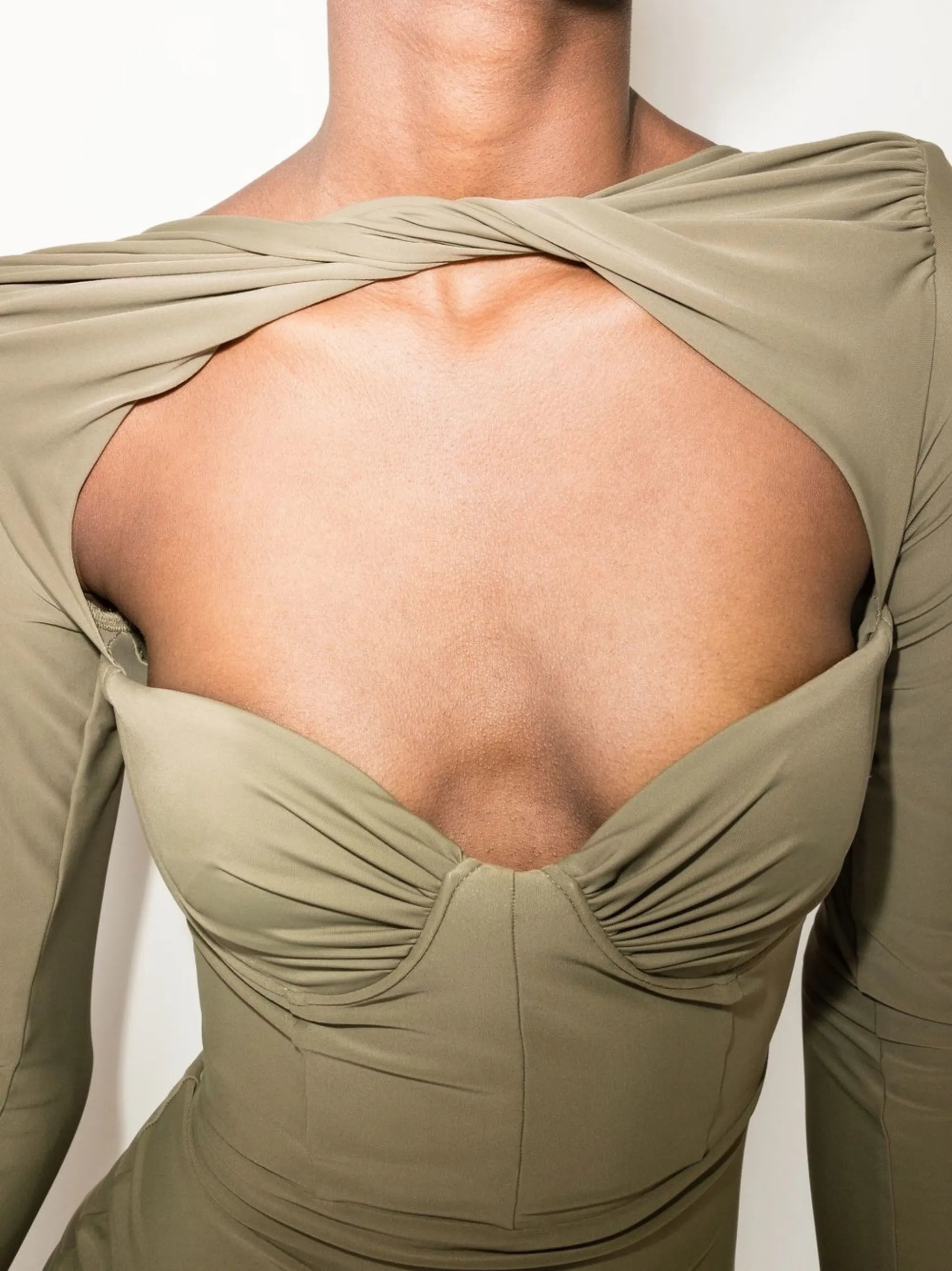 Barett twist-detail mini dress