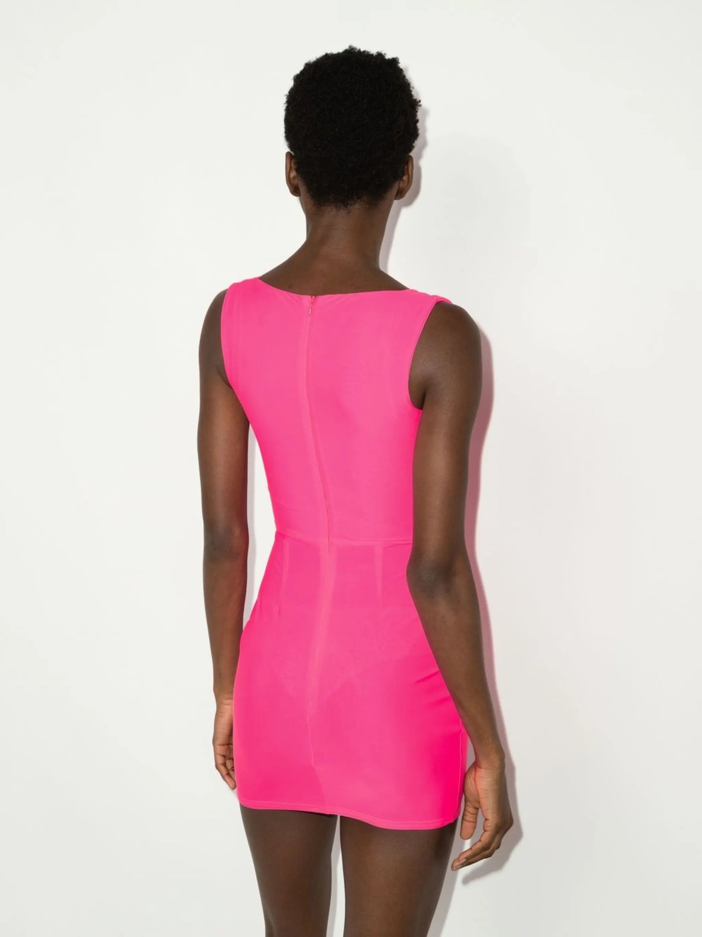 Orin knot-detail ruched mini dress