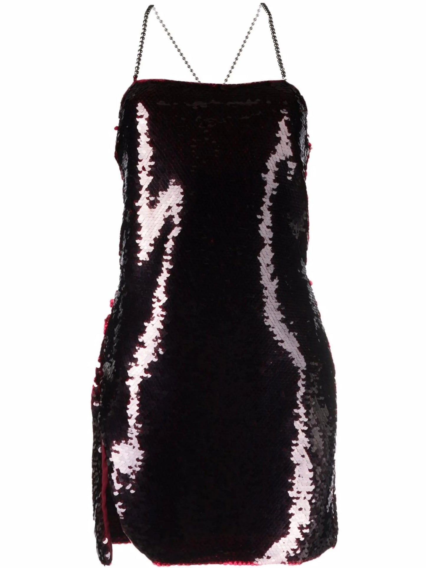 sequin beaded strap mini dress