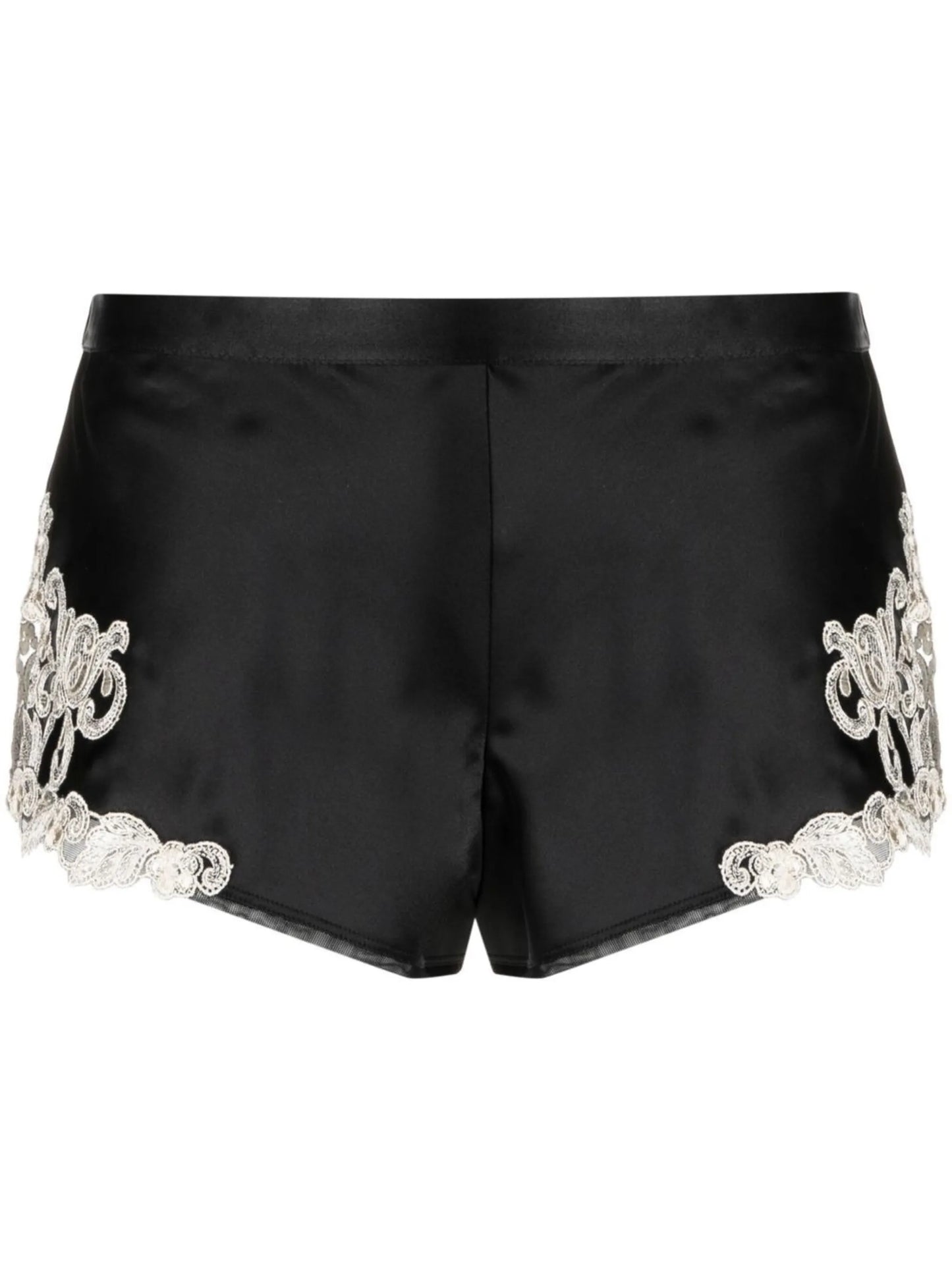 lace-detail night shorts