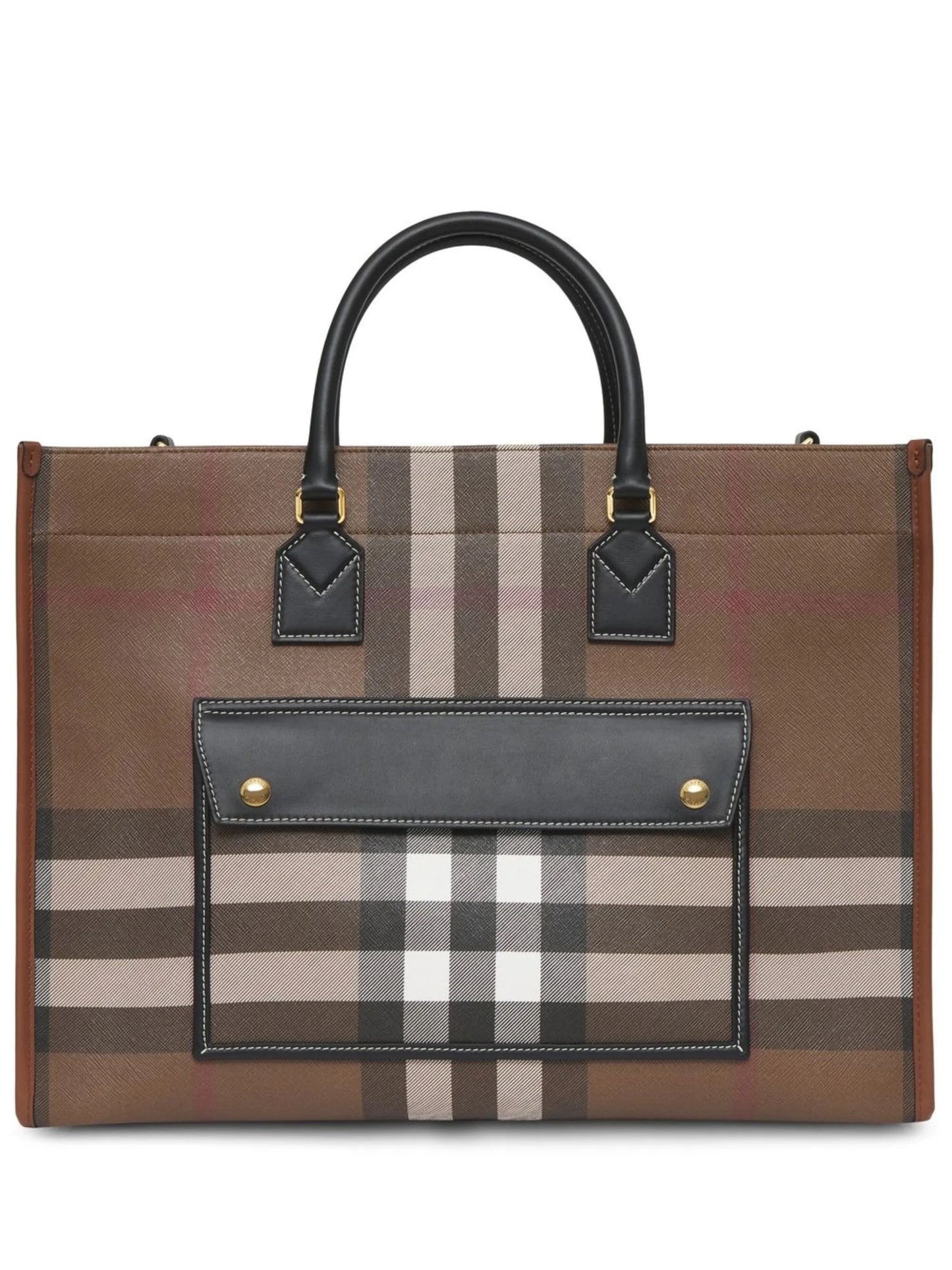 Freya check-print tote bag