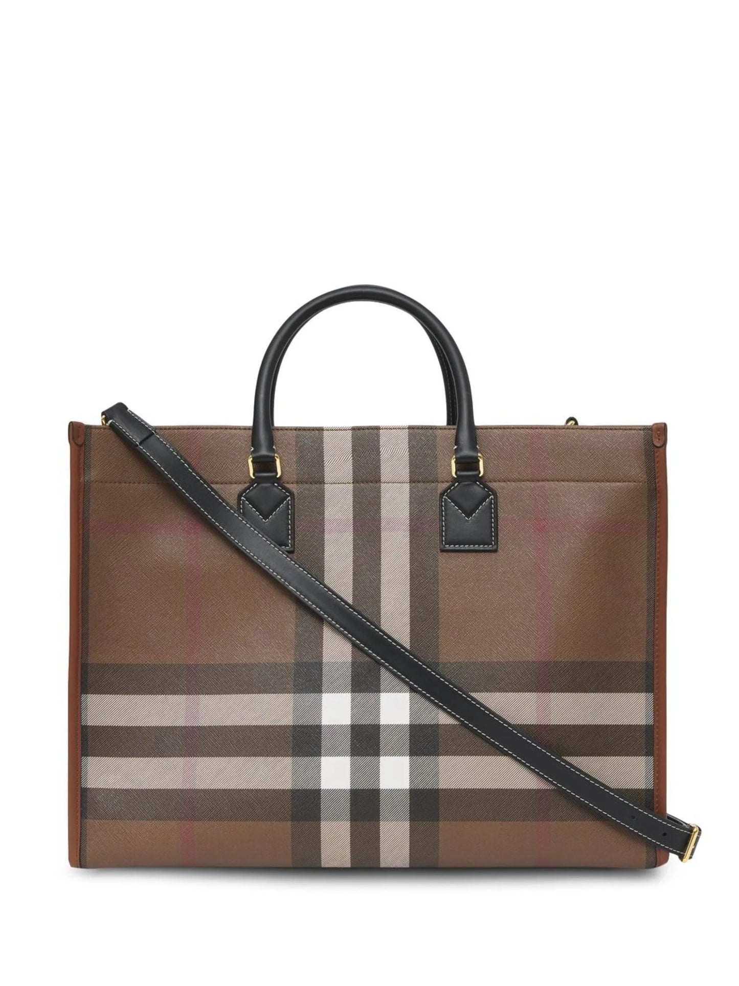 Freya check-print tote bag