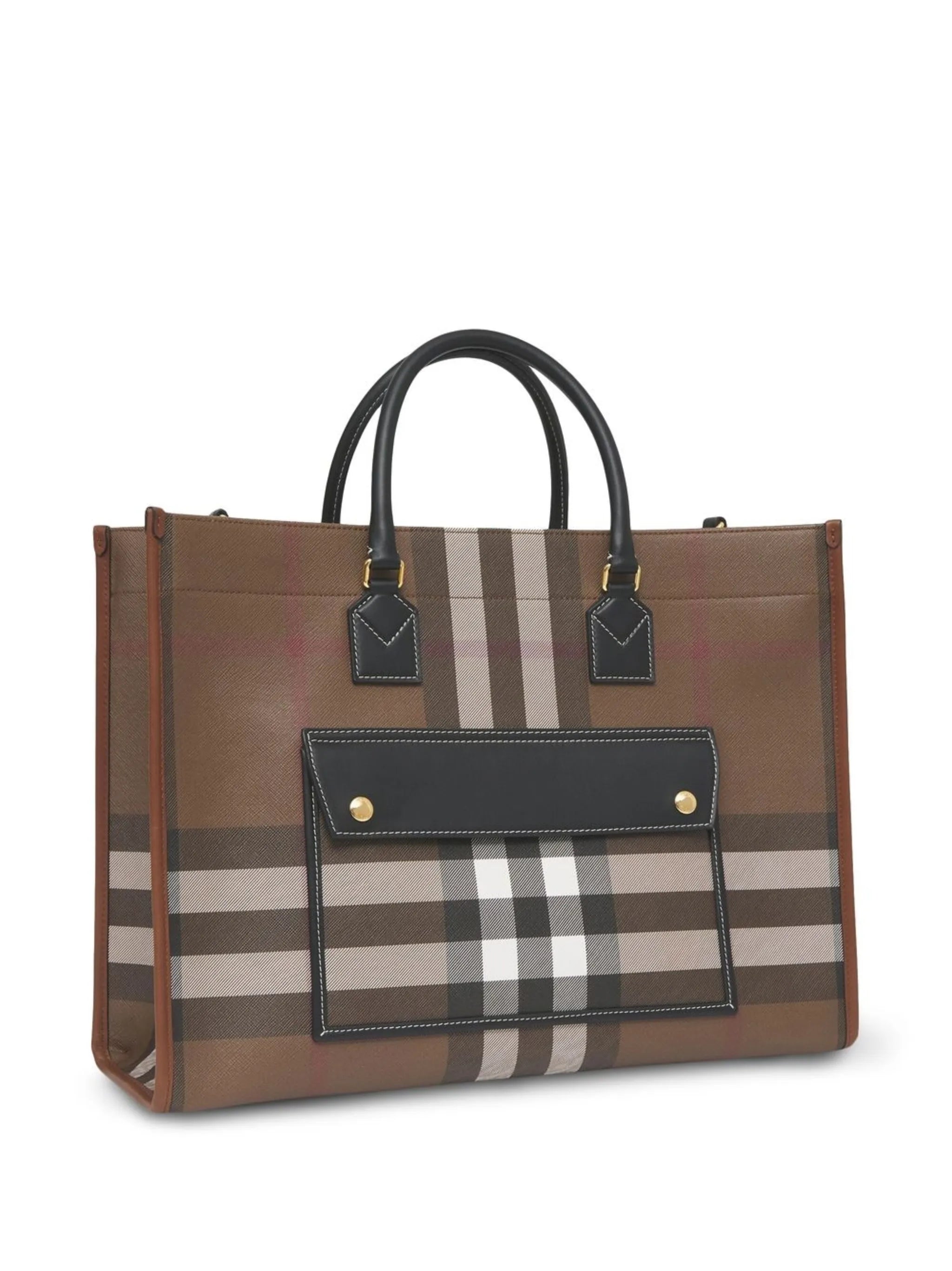 Freya check-print tote bag