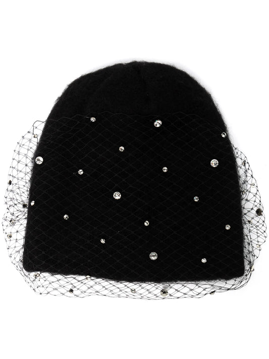 Alaina mesh-embellished beanie
