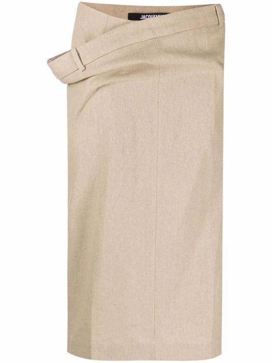 cross-over waist skirt