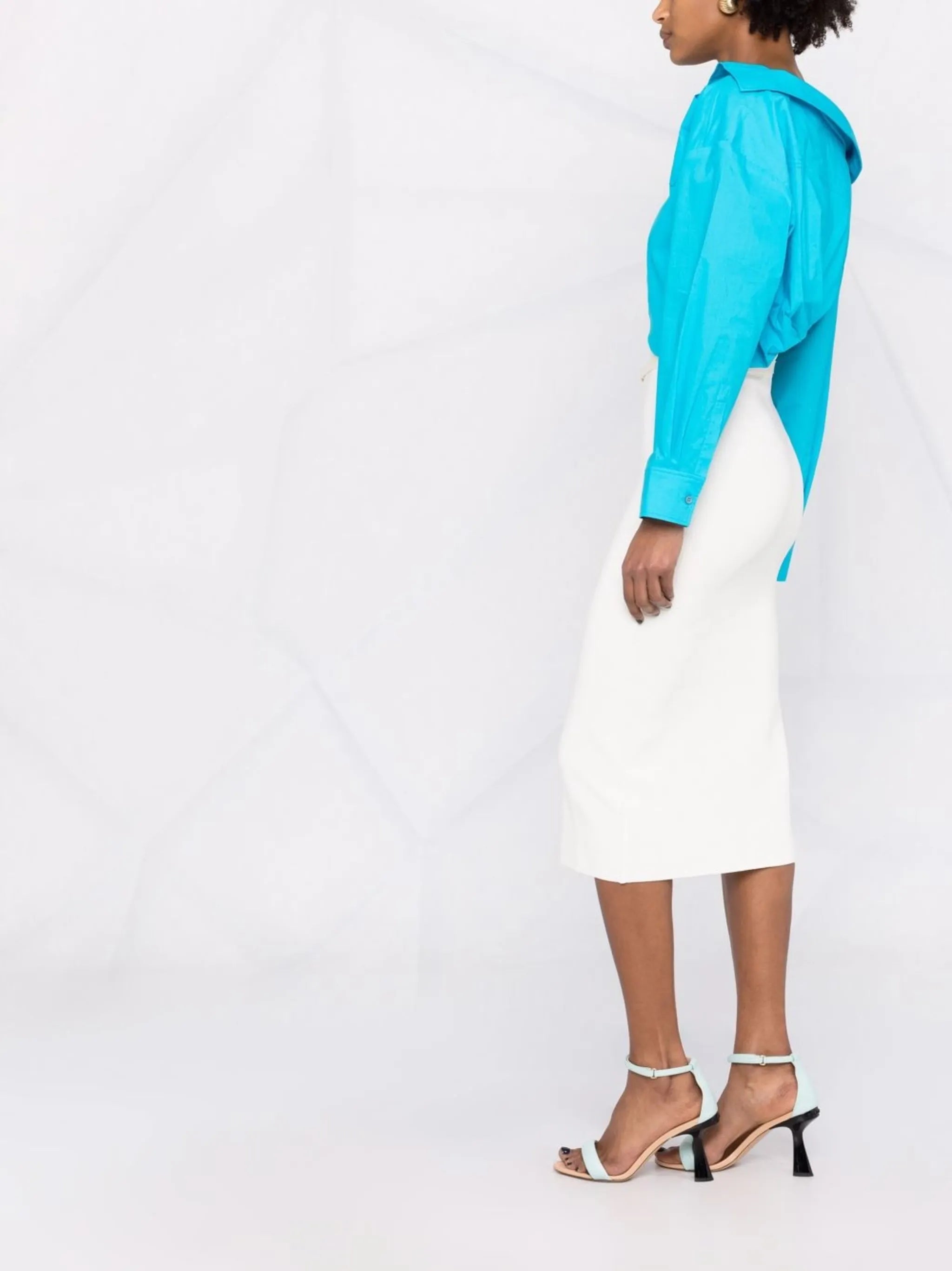 high-waisted pencil skirt