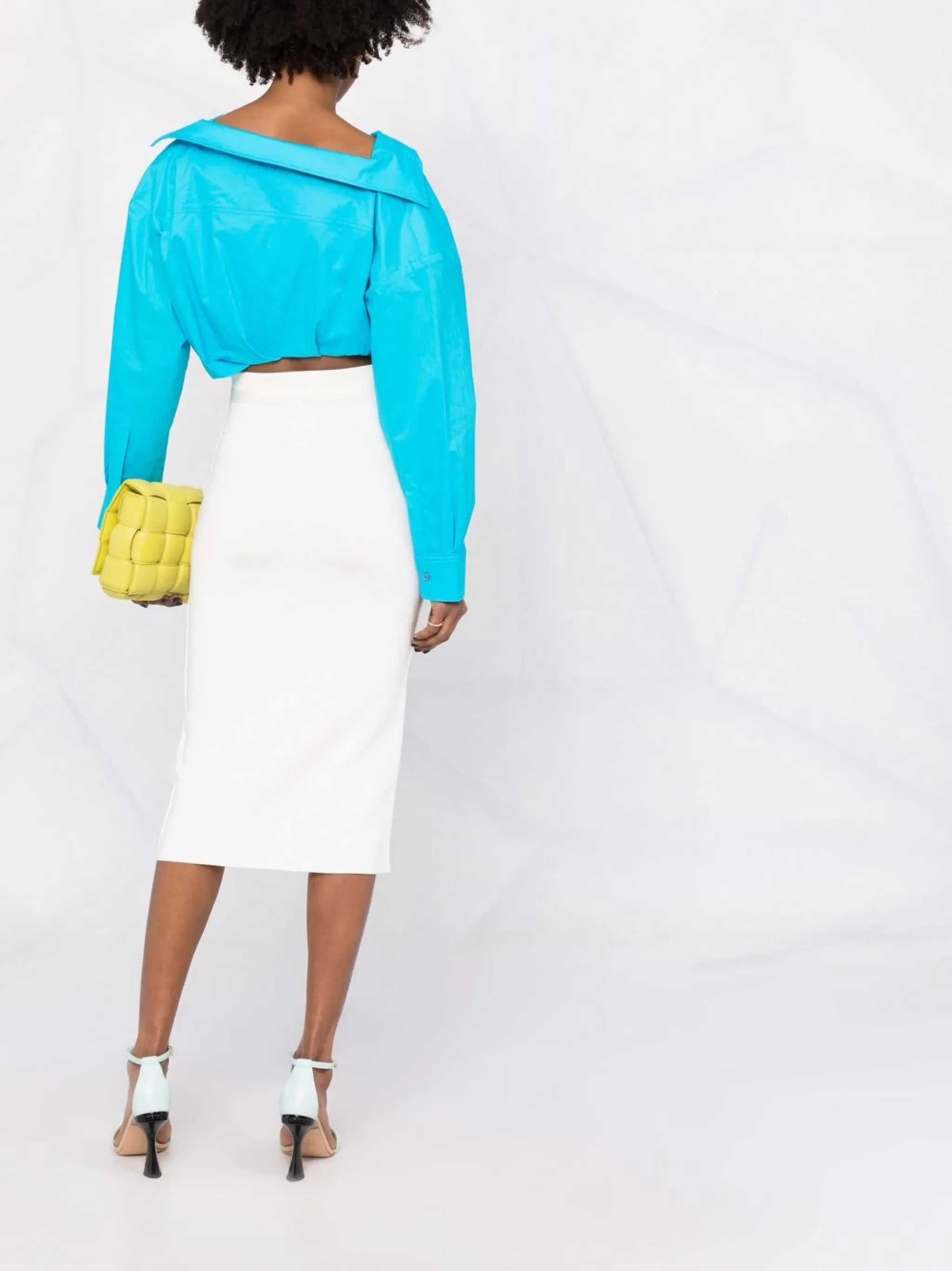 high-waisted pencil skirt