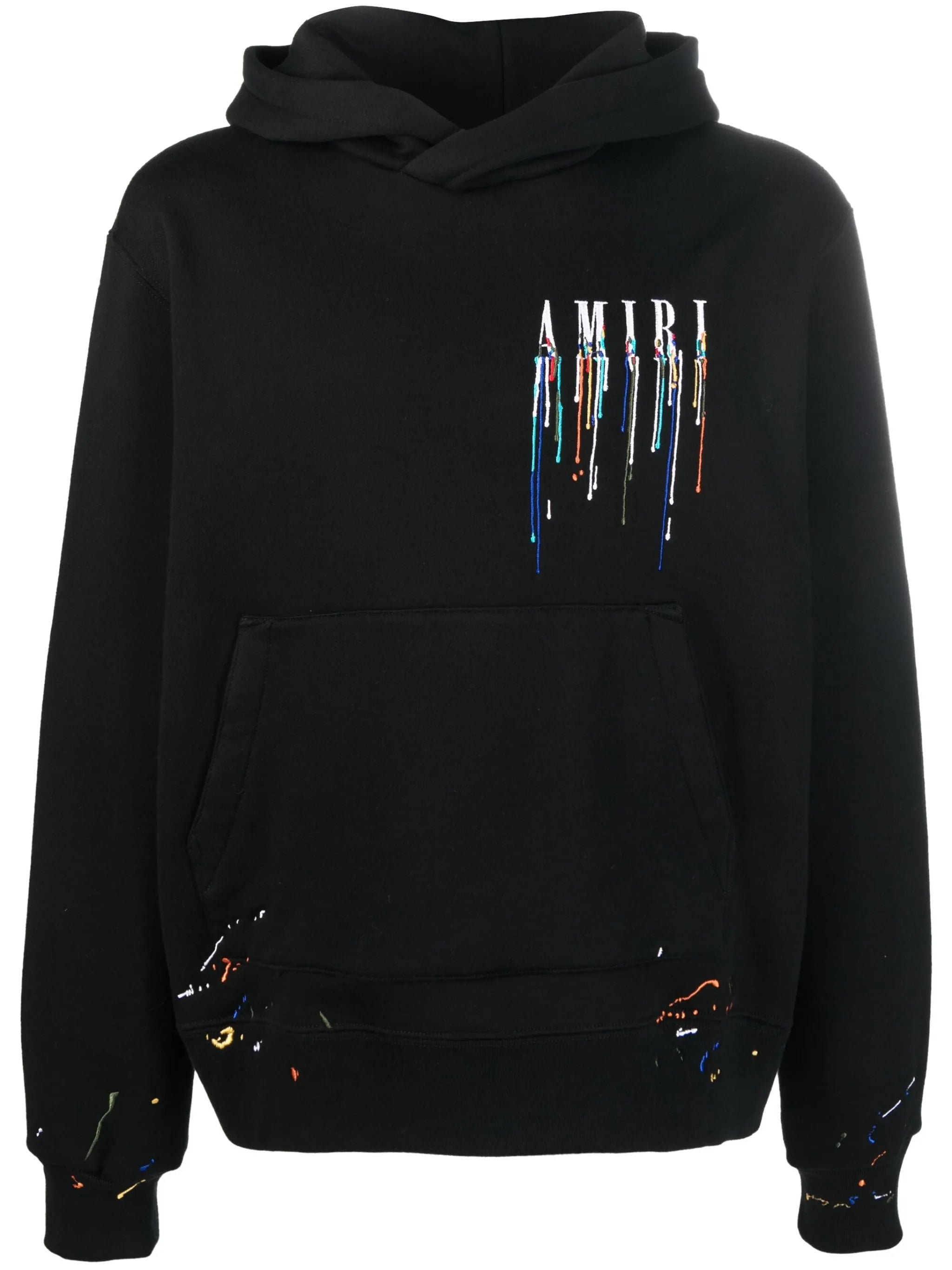 paint drip logo hoodie