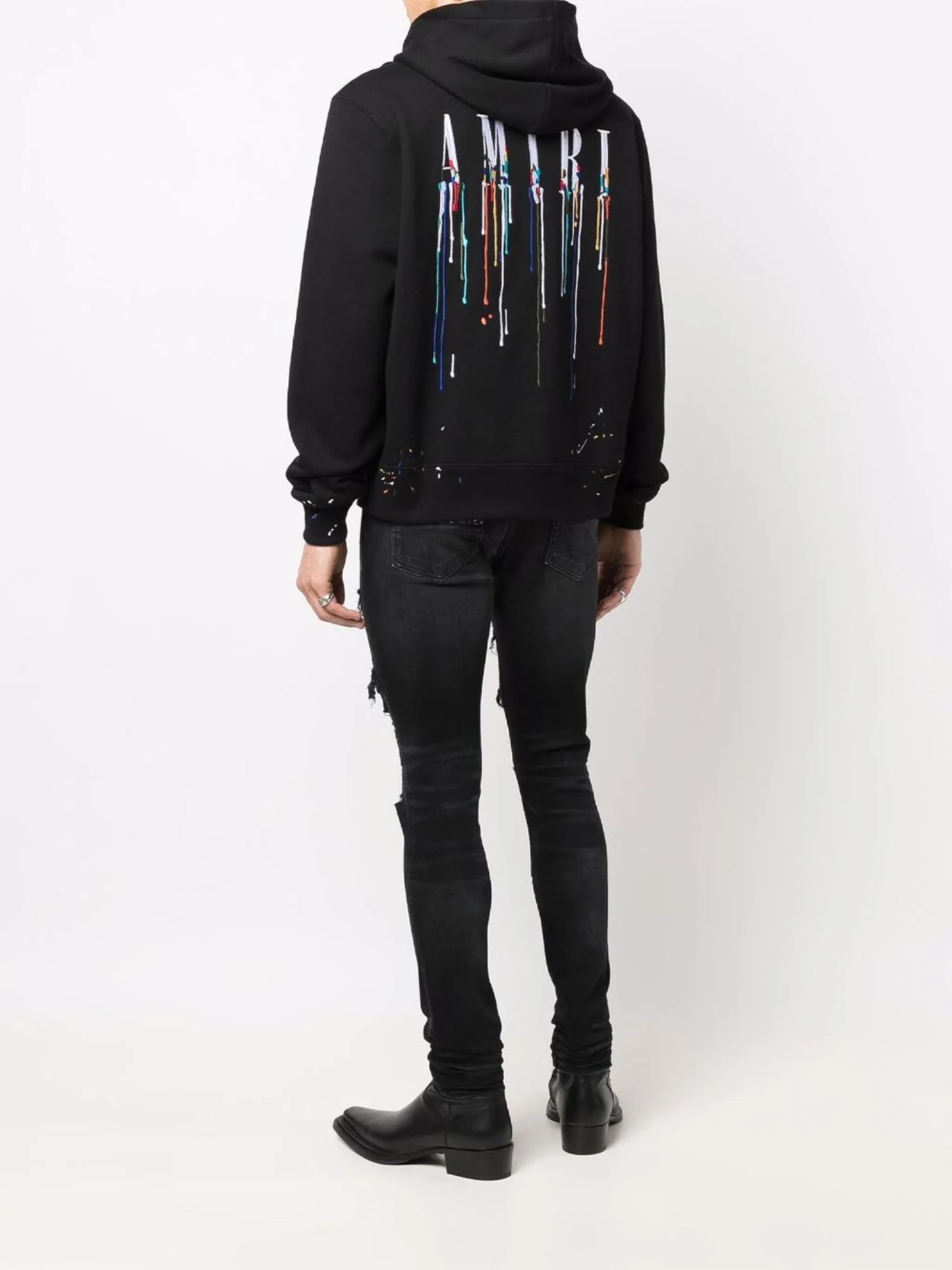paint drip logo hoodie