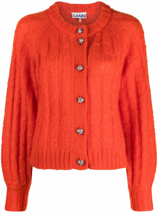 cable-knit cardigan