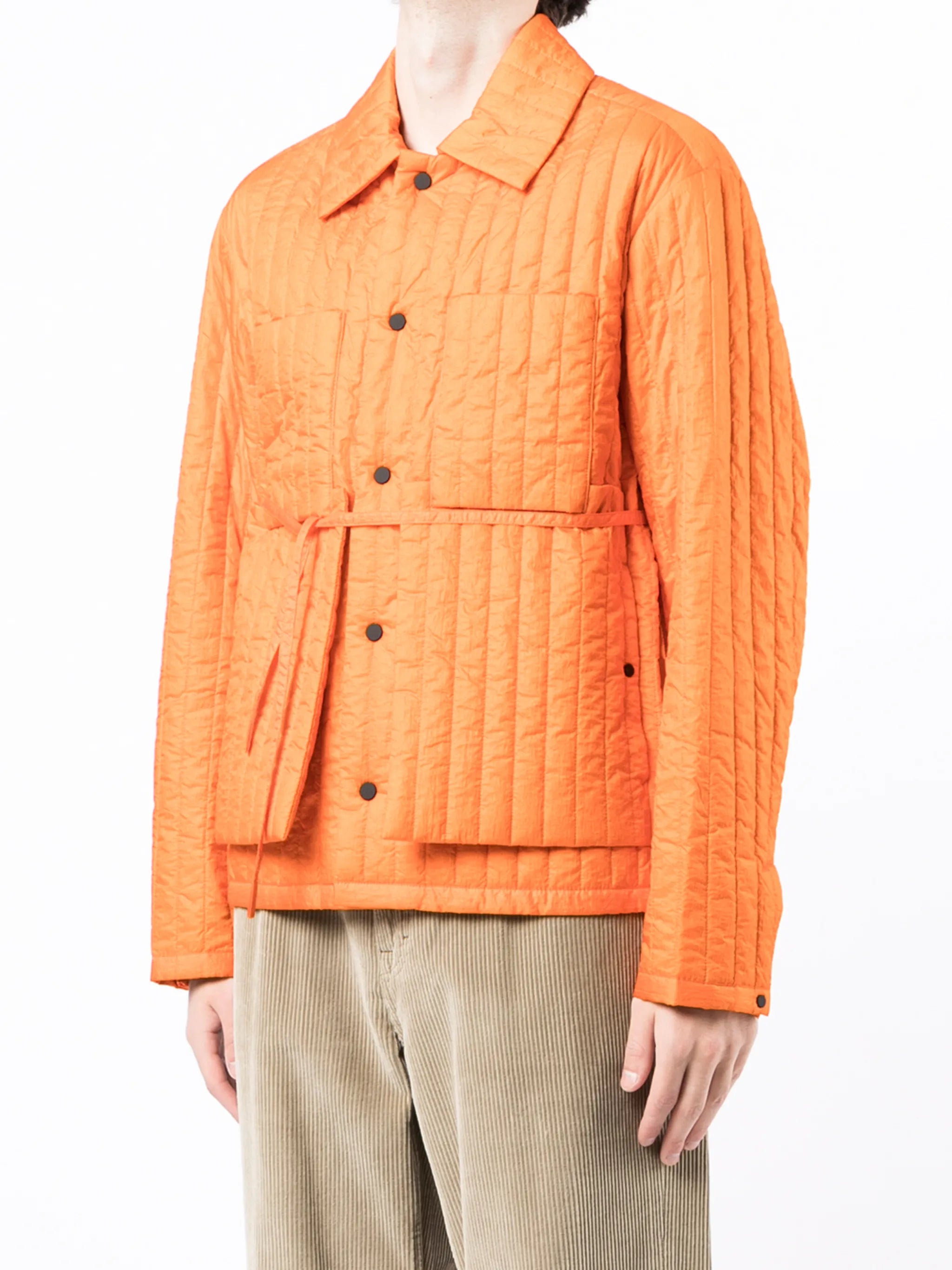 quilted single-breasted jacket