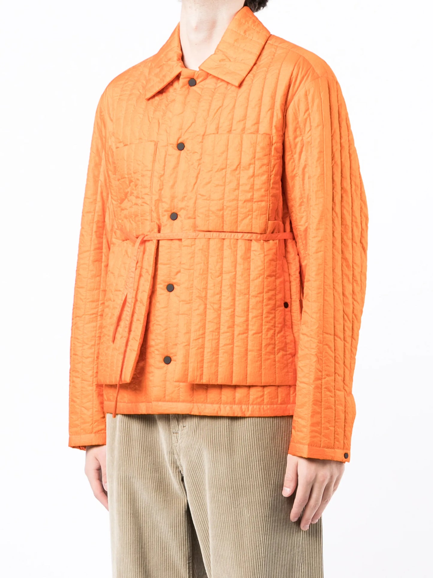 quilted single-breasted jacket
